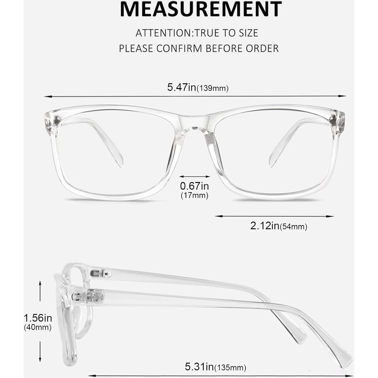 Gafas Falsas GQUEEN Cristal Claro Montura Rectangular