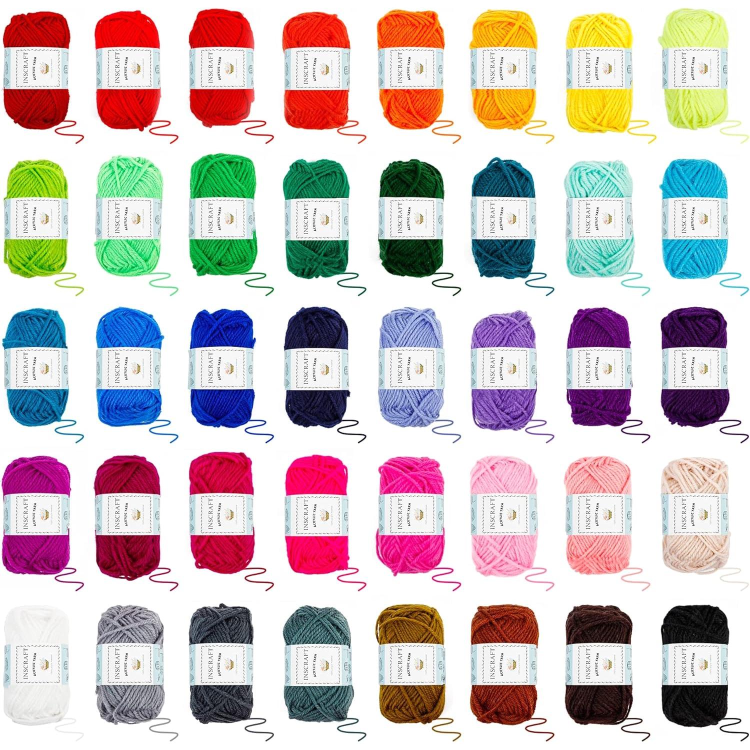 Kit de Crochet 113 Piezas InsCraft con Hilo Acrílico 1600m