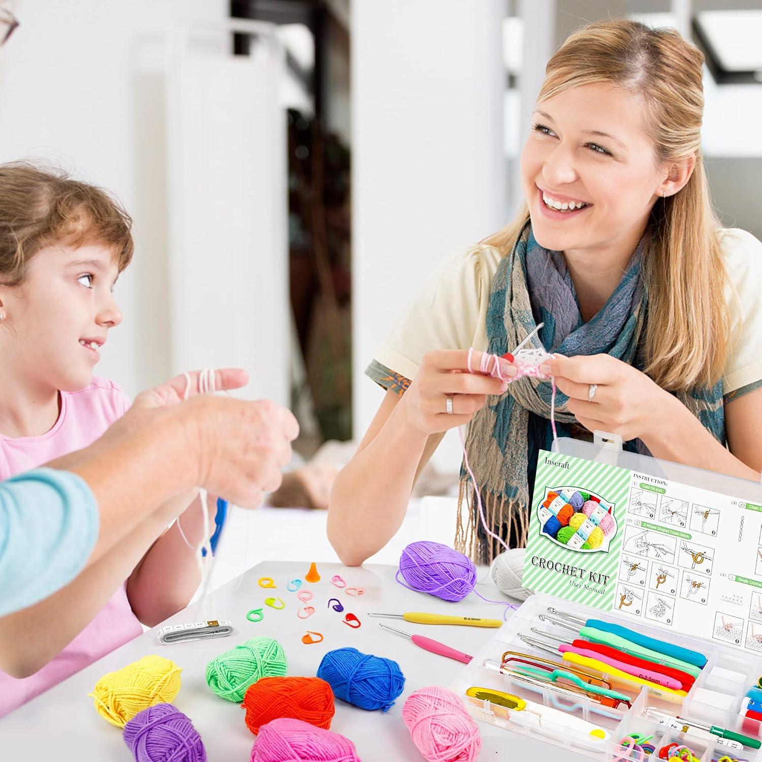 Kit de Crochet 113 Piezas InsCraft con Hilo Acrílico 1600m