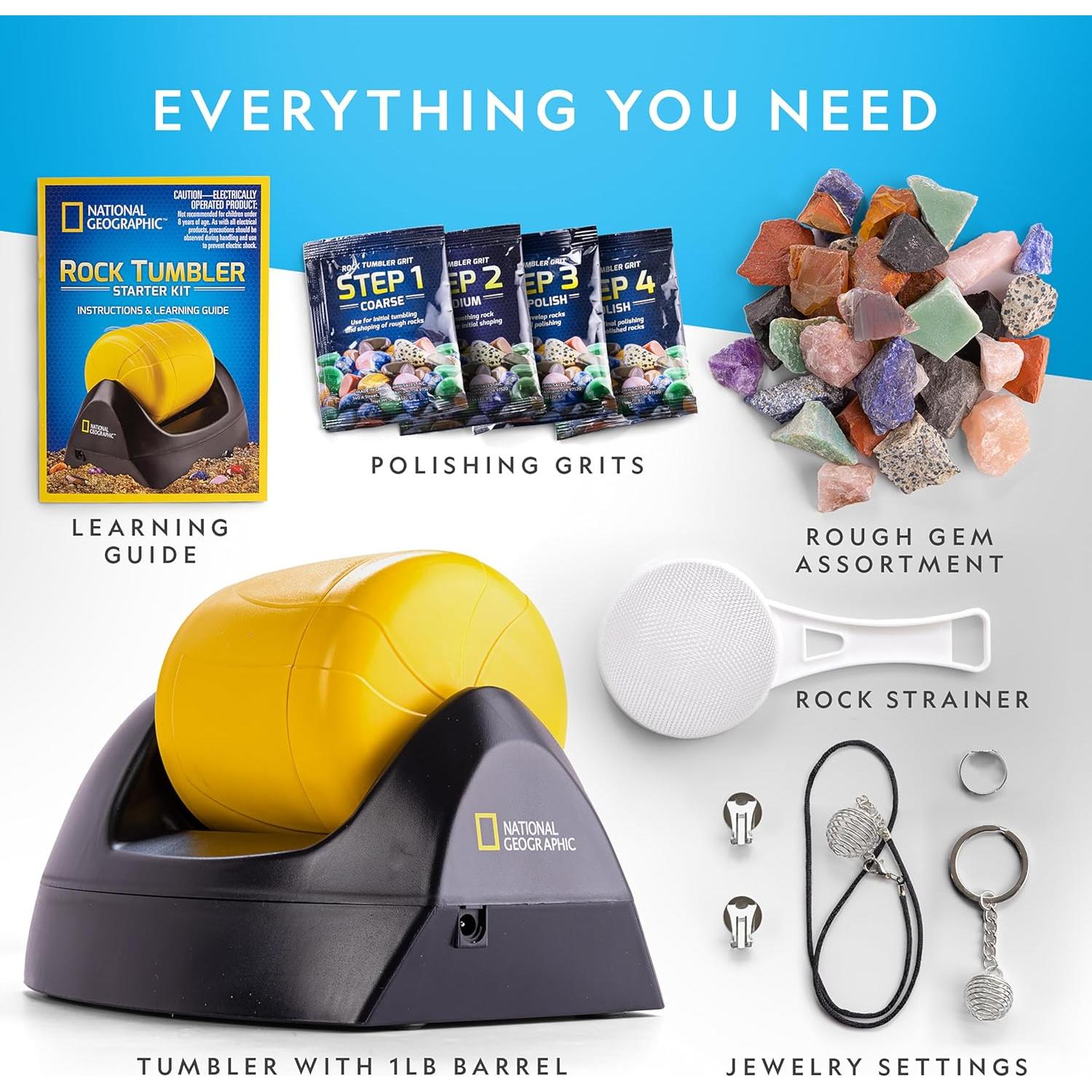 Kit de Tumbling de Rocas National Geographic - Pulidor Duradero