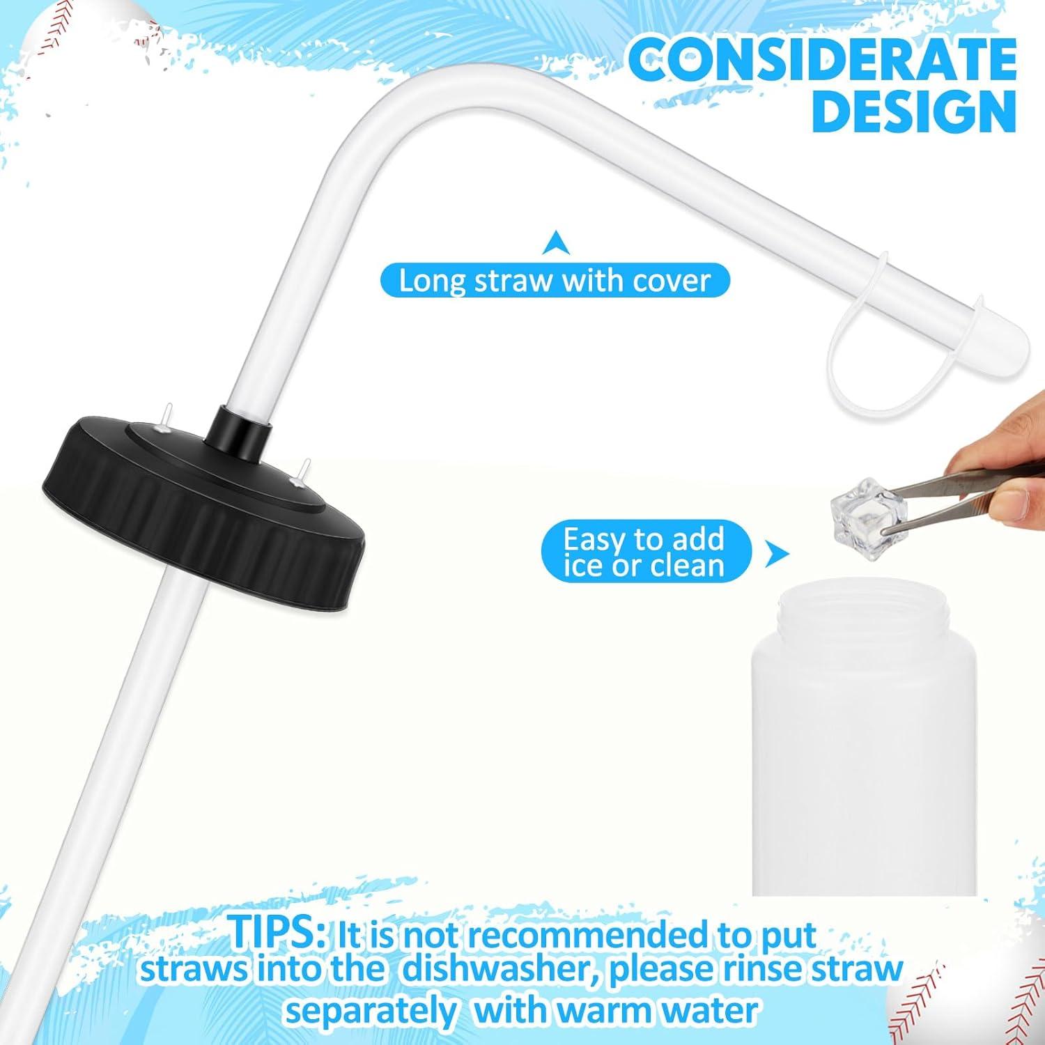 Botellas de Agua Deportivas Domensi 1L con Pajilla - 4 Piezas