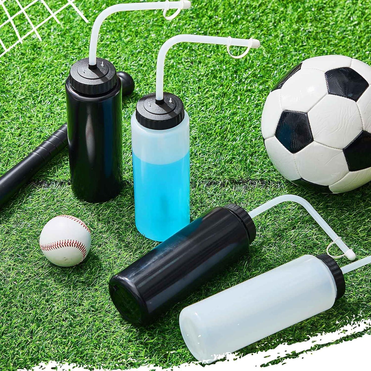 Botellas de Agua Deportivas Domensi 1L con Pajilla - 4 Piezas