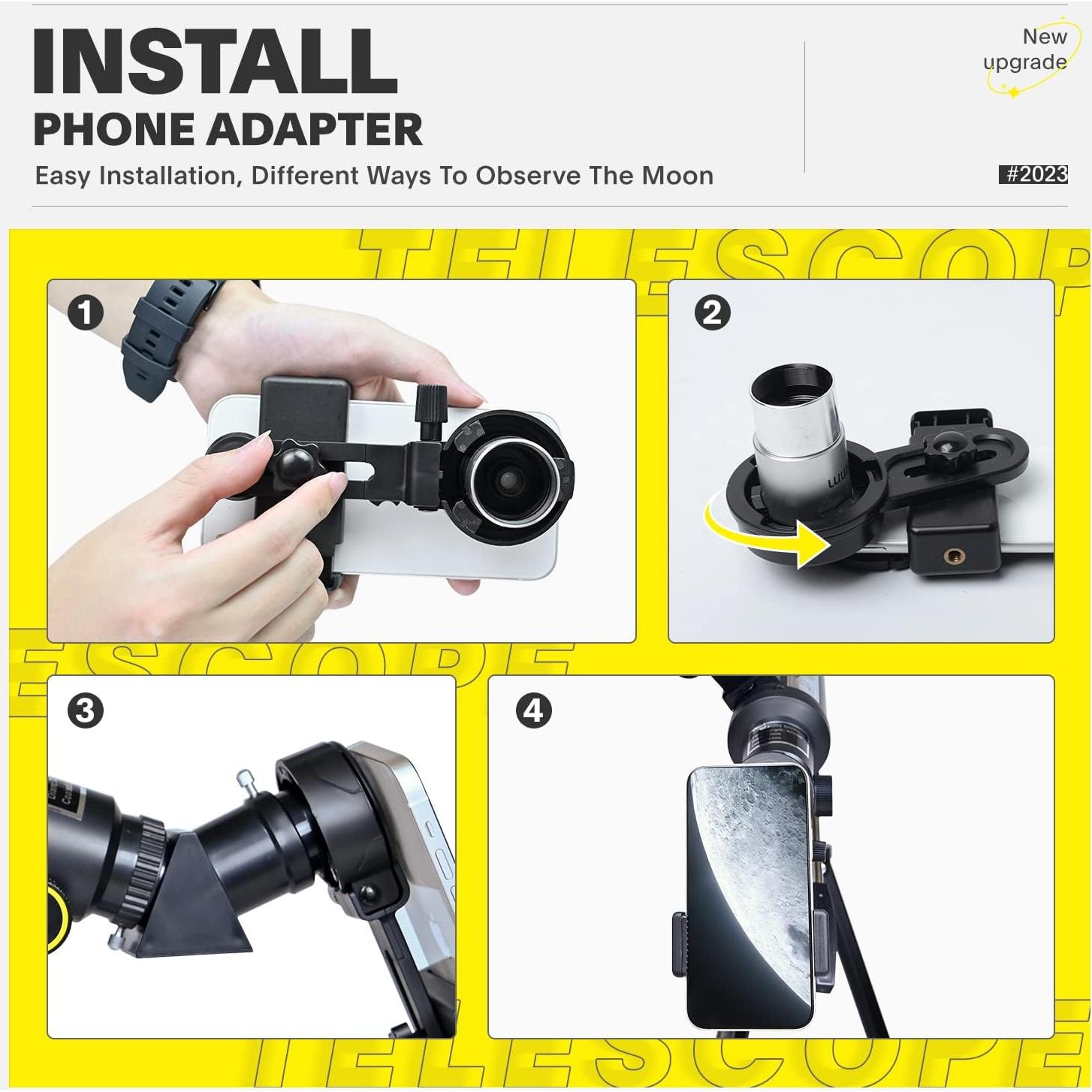 Telescopio Refractor Koolpte 70mm 400mm Portátil para Astronomía