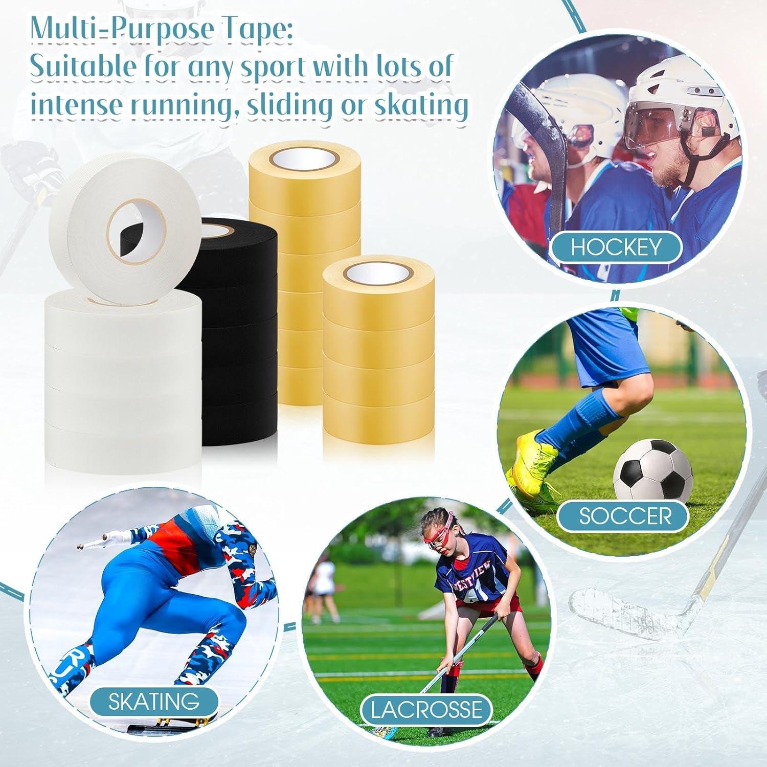 Cinta de Tela Adhesiva Meooeck para Hockey 20 Rollos 2.54cm