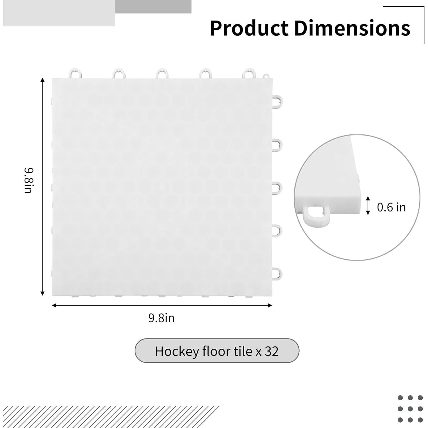 32 Losas de Hockey Sintético Tideme 24.9x24.9 cm para Entrenamiento
