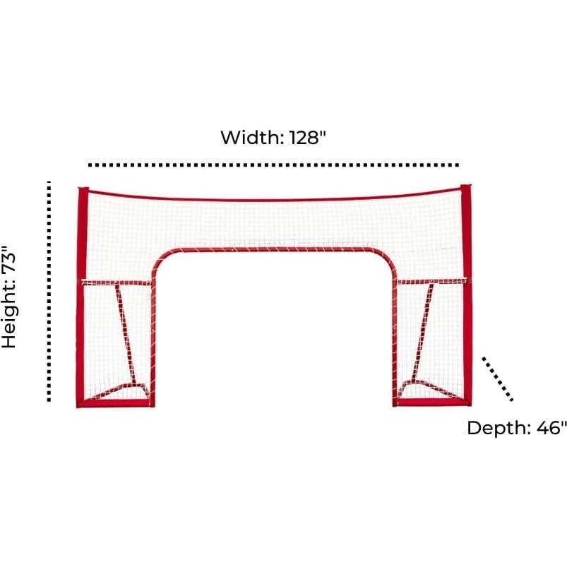 Barrera de Hockey Winnwell BS72RHD1515S18 182x116 cm Rojo