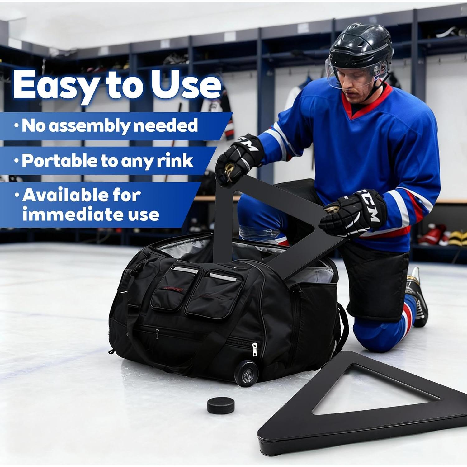 Pasador de Hockey Joewuzun Triangular 66 cm para Entrenamiento