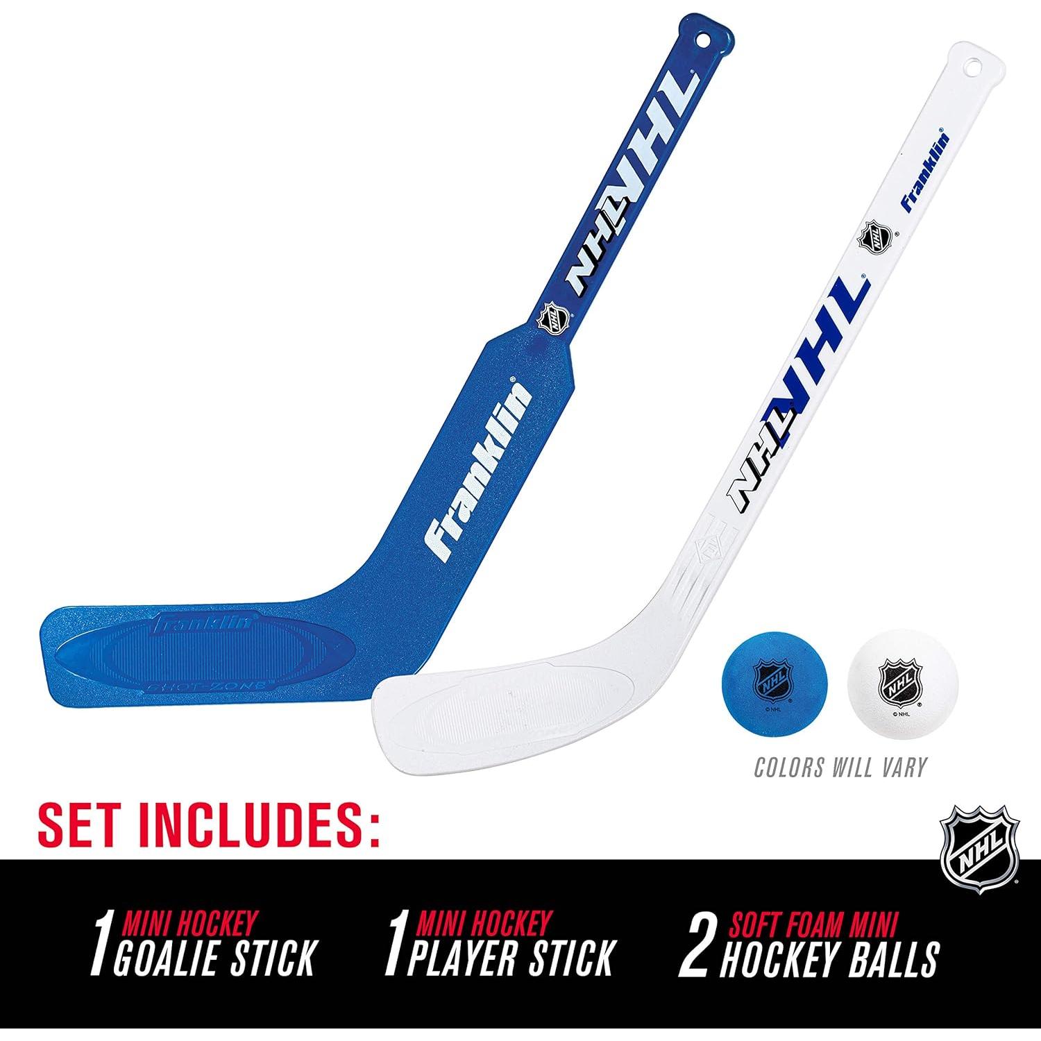 Set de Hockey Mini Franklin Sports - Palo de Portero y Jugador
