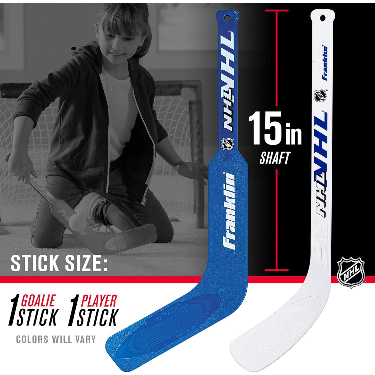 Set de Hockey Mini Franklin Sports - Palo de Portero y Jugador