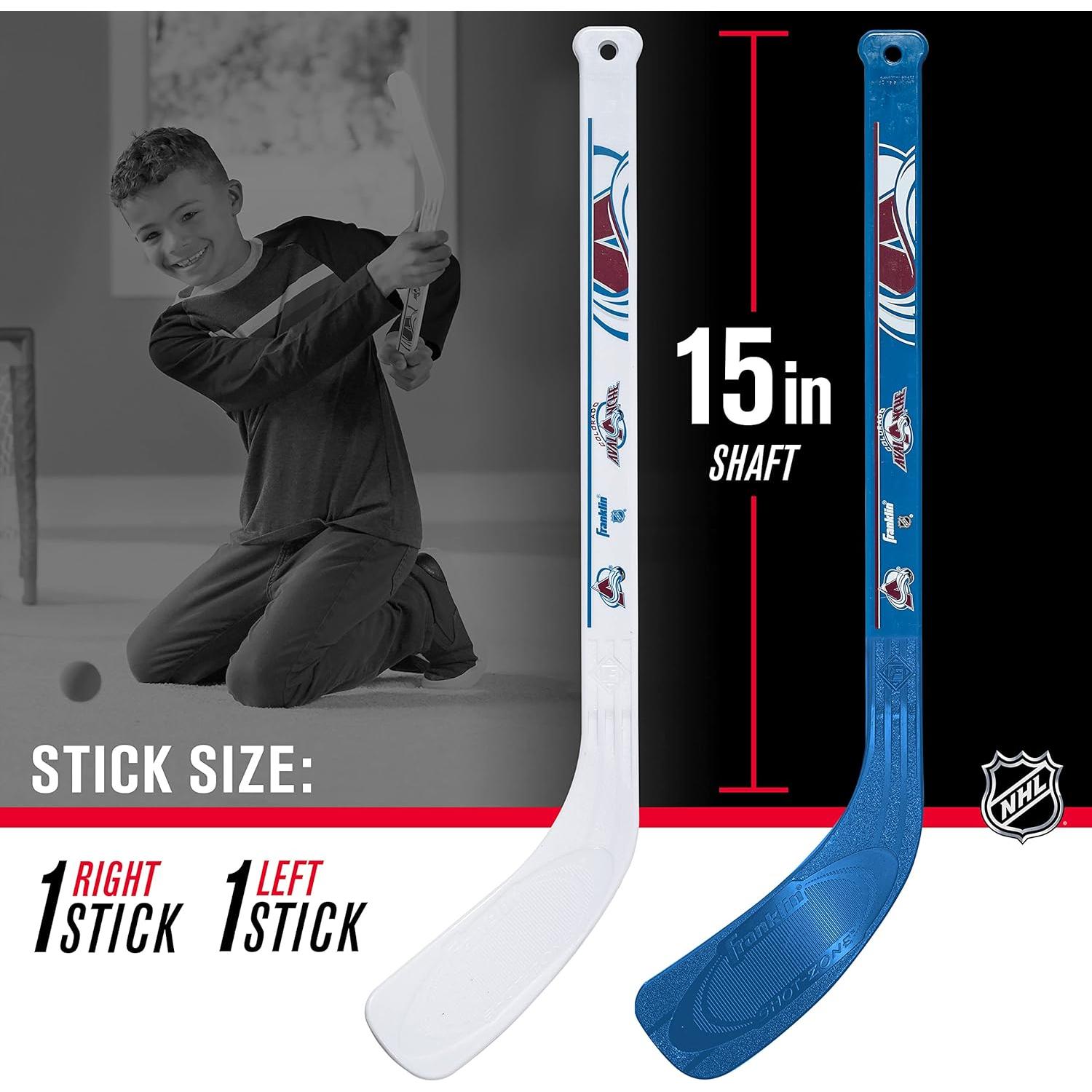 Conjunto de Palos de Mini Hockey NHL Franklin Sports - Colorado Avalanche