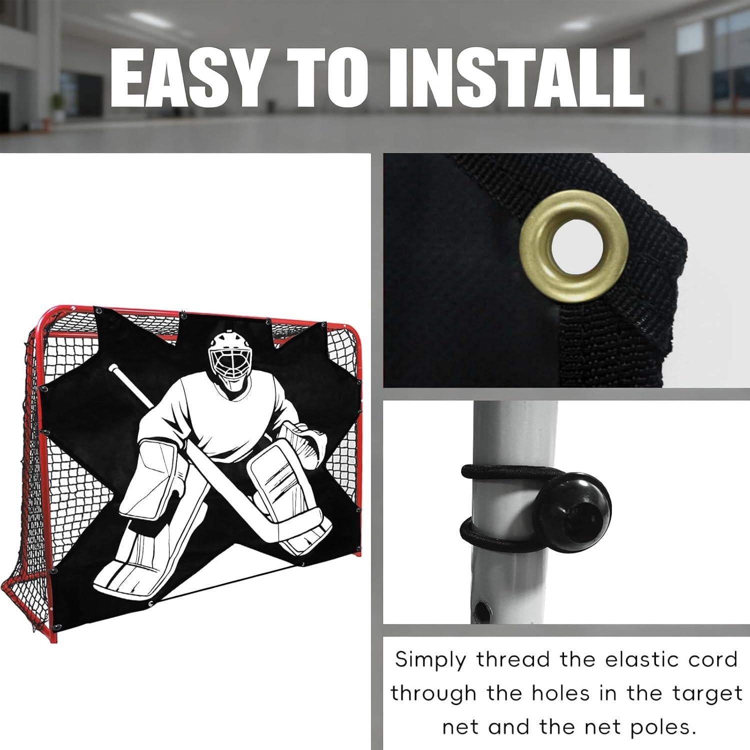 Objetivo de Hockey Mini Tang 72x48 cm - PVC Duradero 7 Zonas