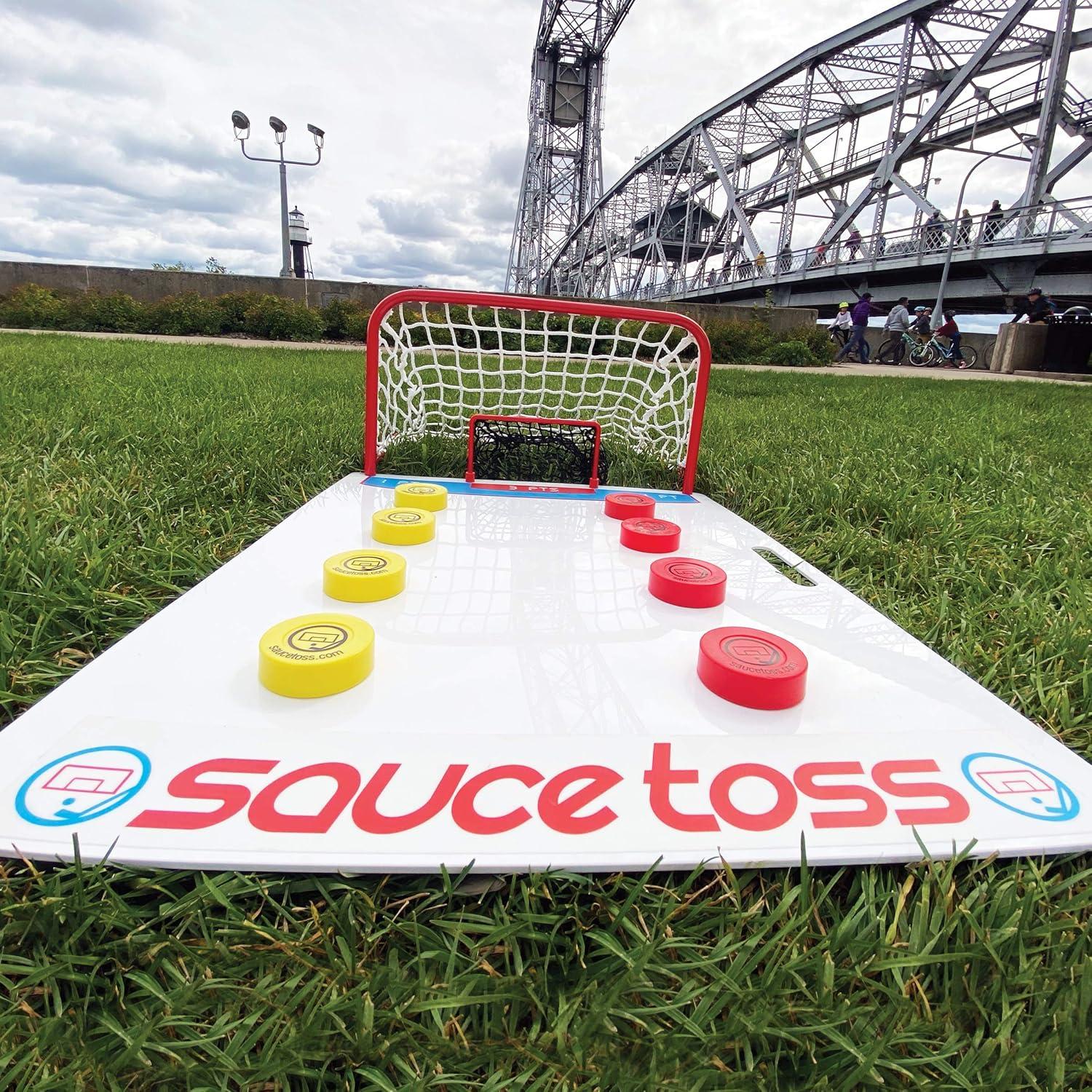 Juego de Pase de Hockey Sauce Toss Pro - 2 Jugadores, Portátil