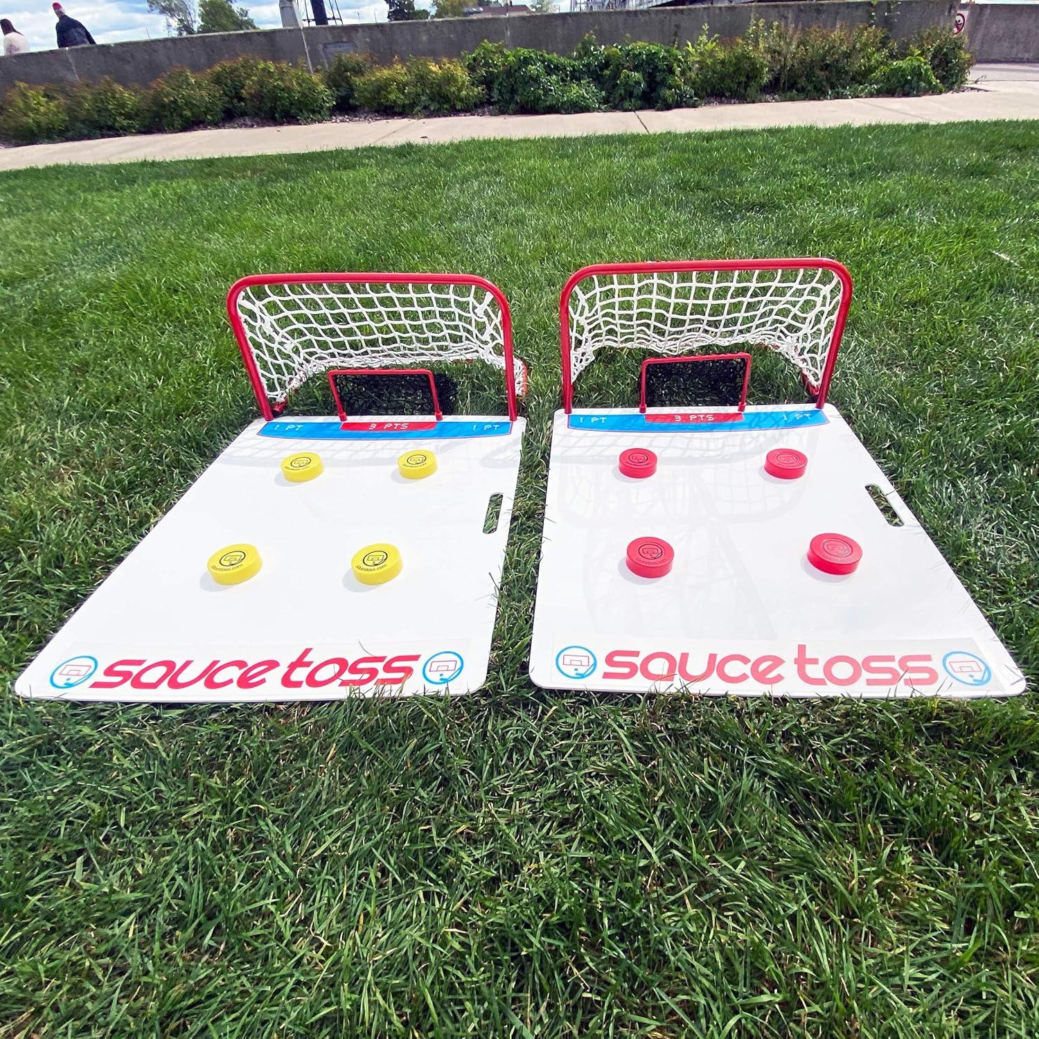 Juego de Pase de Hockey Sauce Toss Pro - 2 Jugadores, Portátil