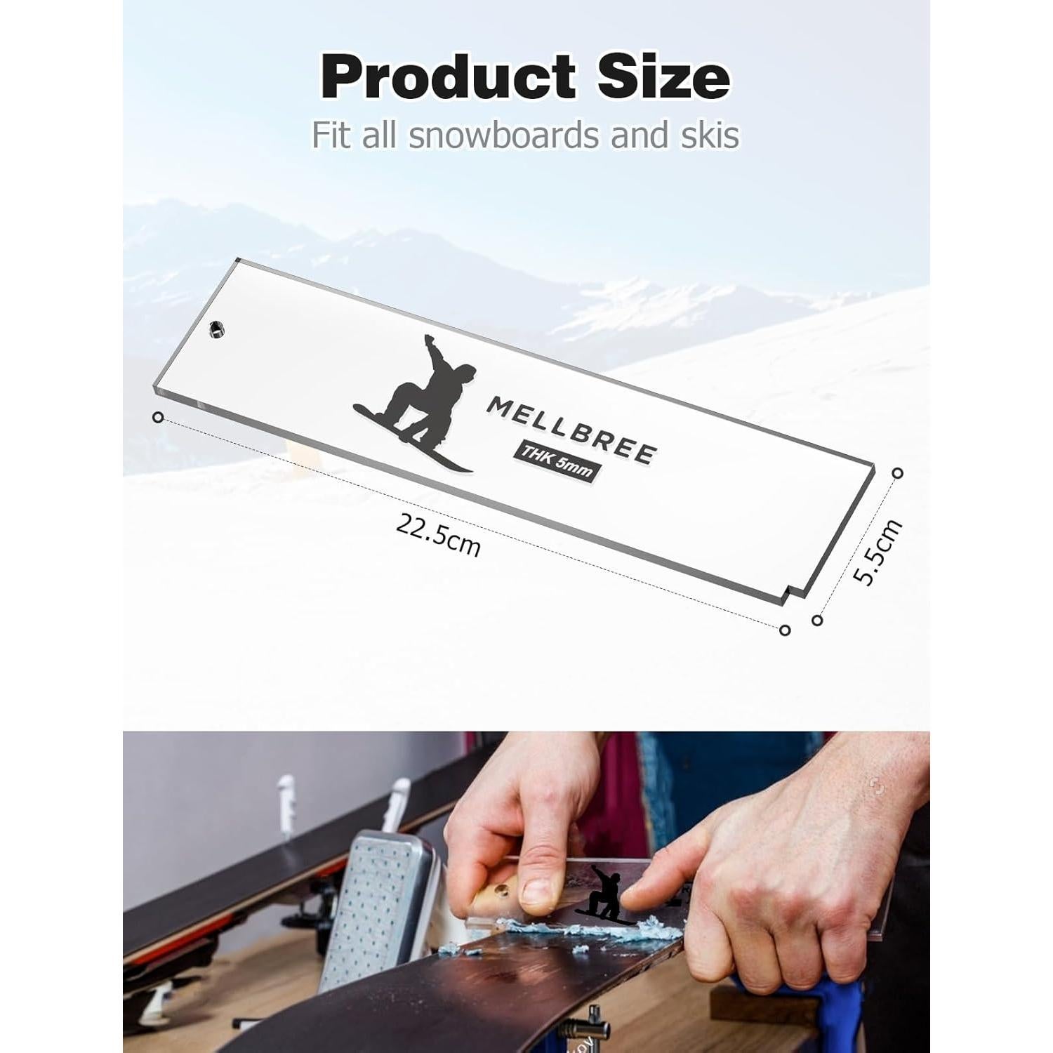 Raspador de Cera para Esquí Mellbree 2 Paquete 5mm