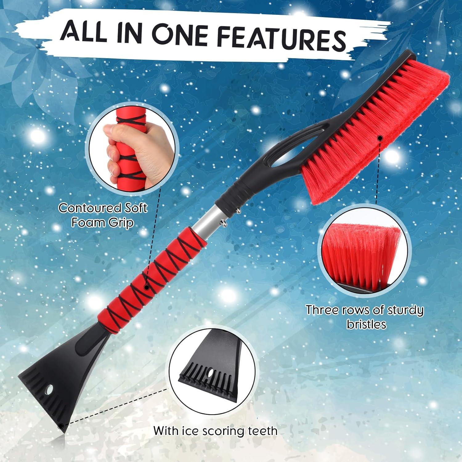 Paquete de 2 cepillos de nieve y raspador Leriton 68.58 cm