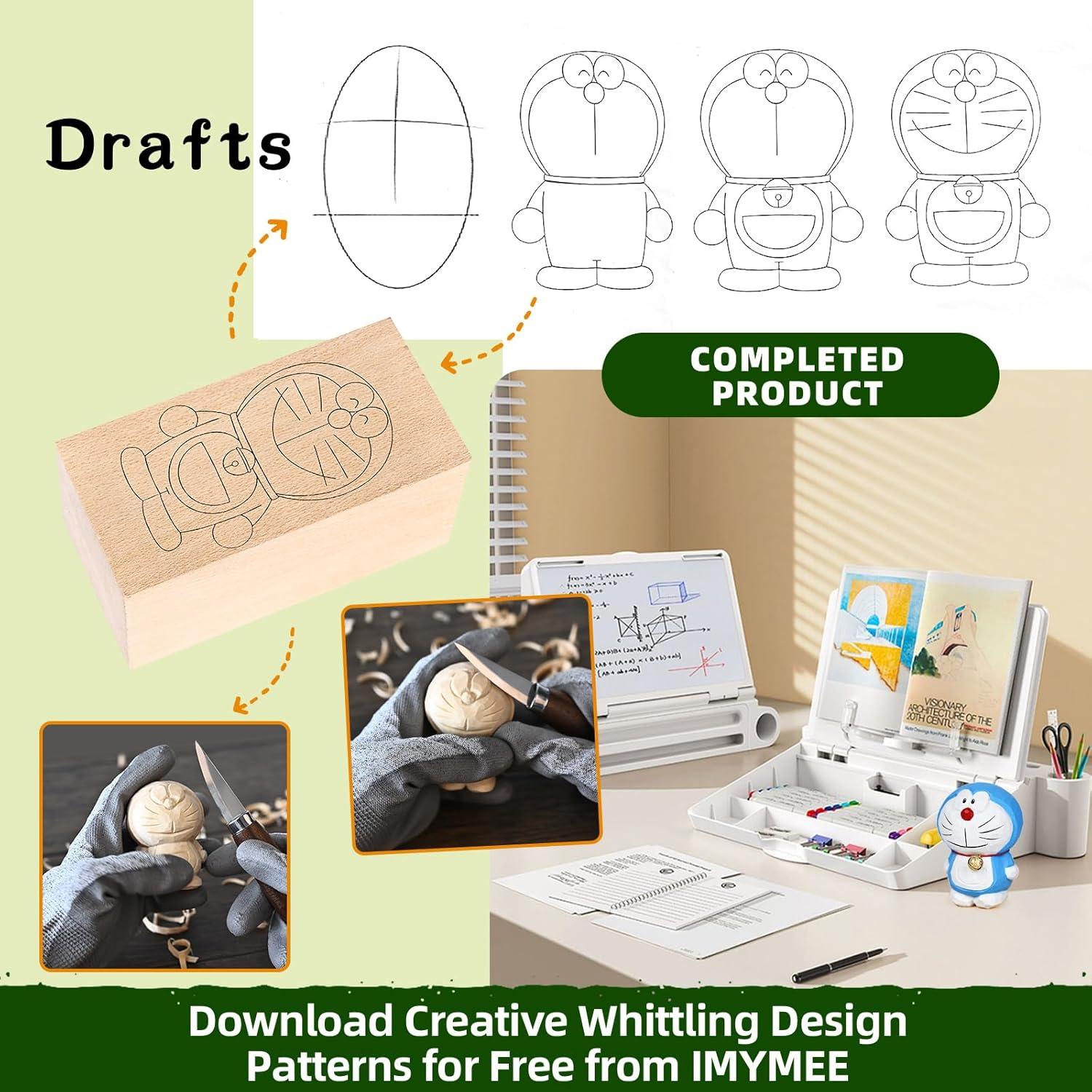 Kit de Tallado en Madera IMYMEE 19 Piezas para Principiantes