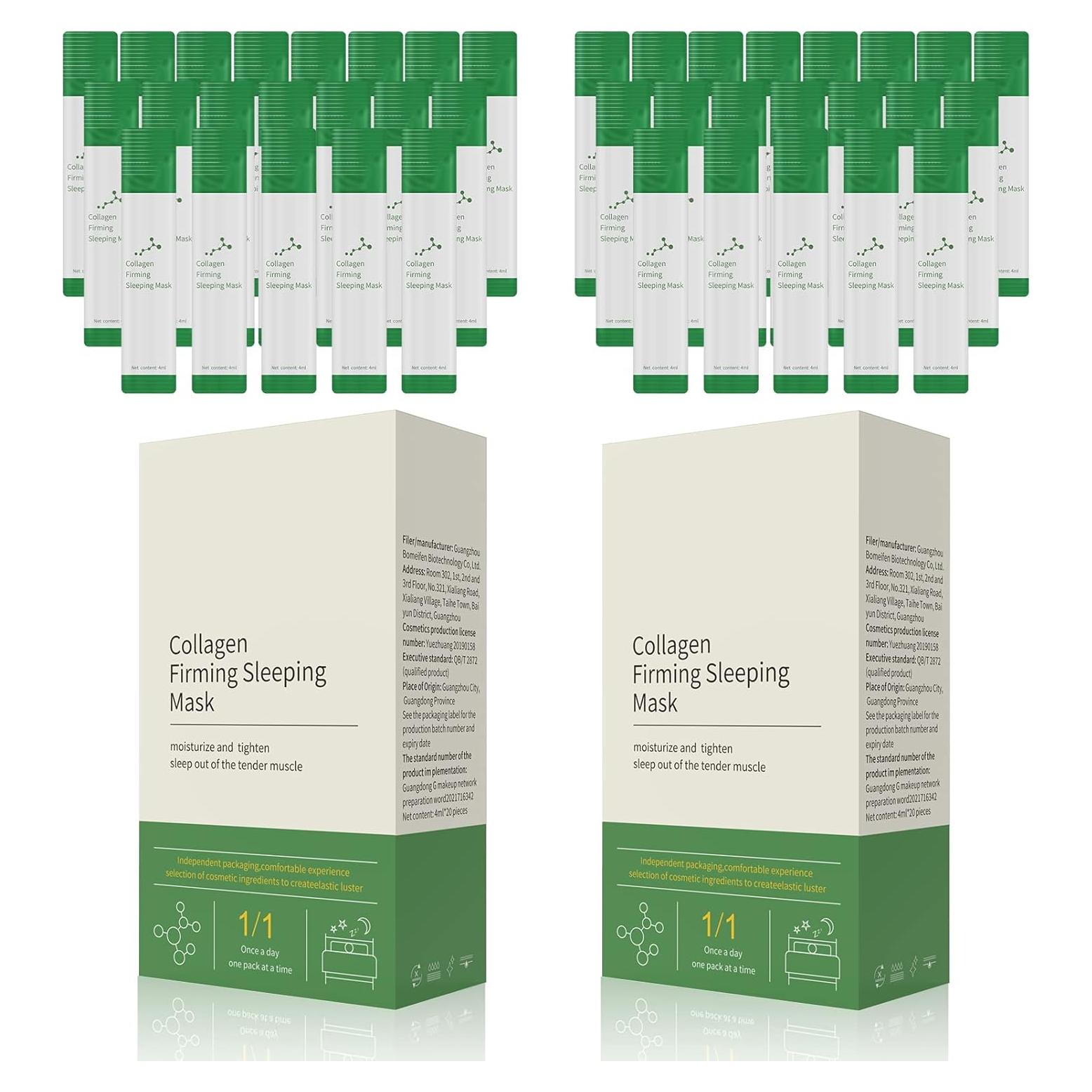 Mascarilla Facial de Noche Sea-Maid Colágeno 40 Piezas