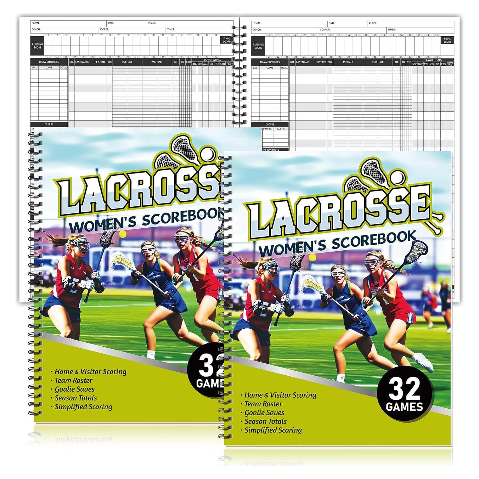 2 Libros de Puntuación de Lacrosse Affrolling 23.5x30.5 cm