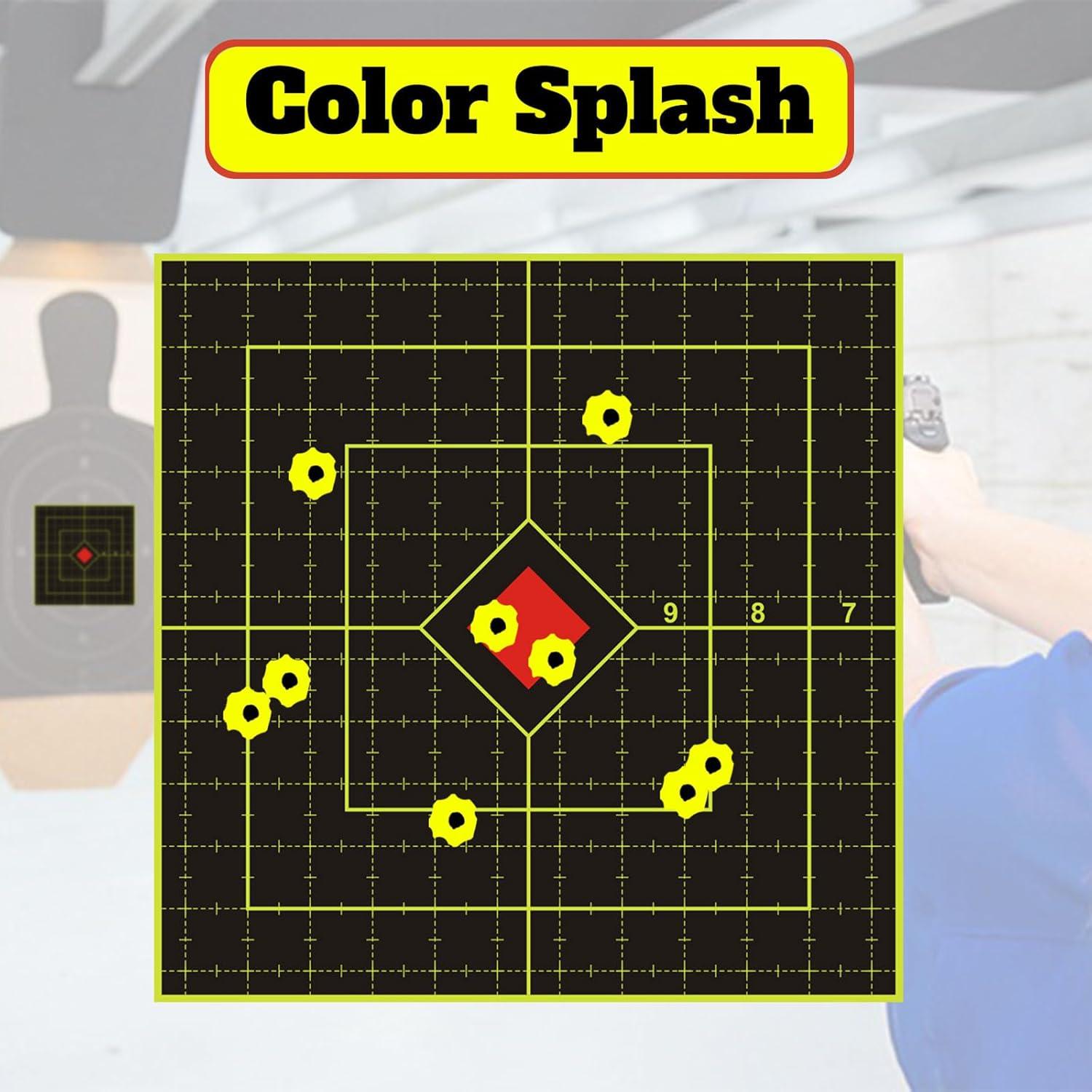 Objetivos de Tiro Adhesivos Likelety 6" Amarillo 100 Paquete