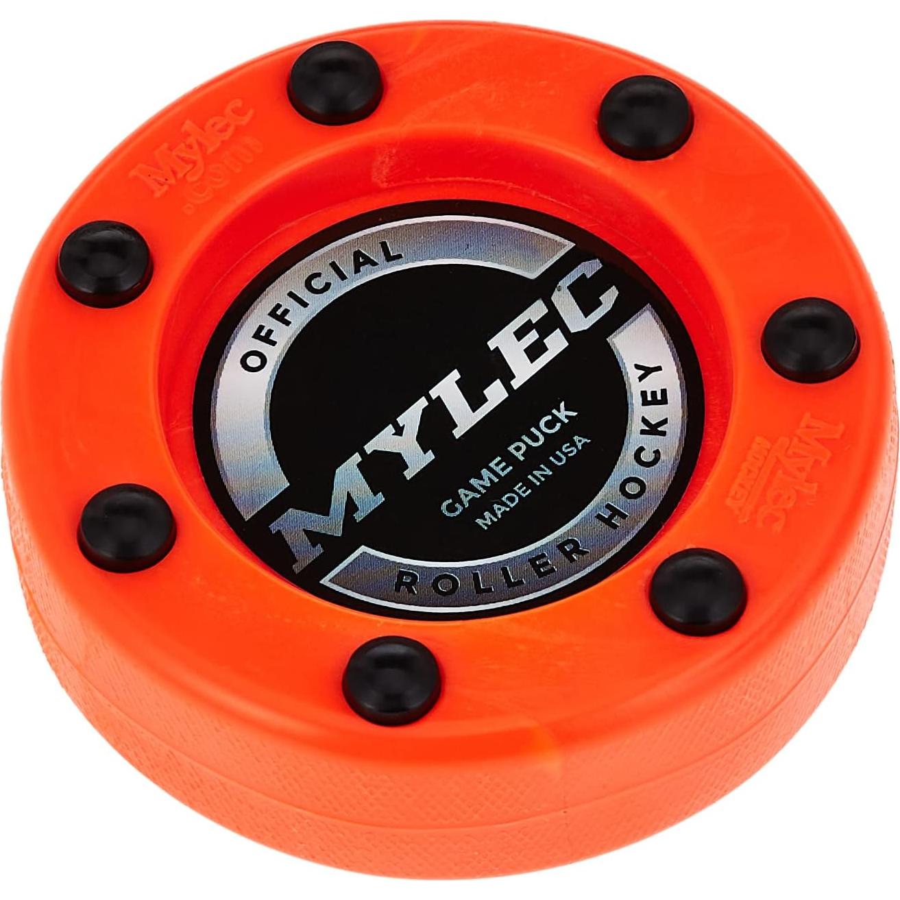 Pucks de Hockey Mylec PVC Reforzado Naranja - Paquete de 3