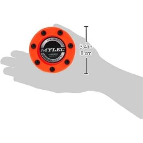 Pucks de Hockey Mylec PVC Reforzado Naranja - Paquete de 3
