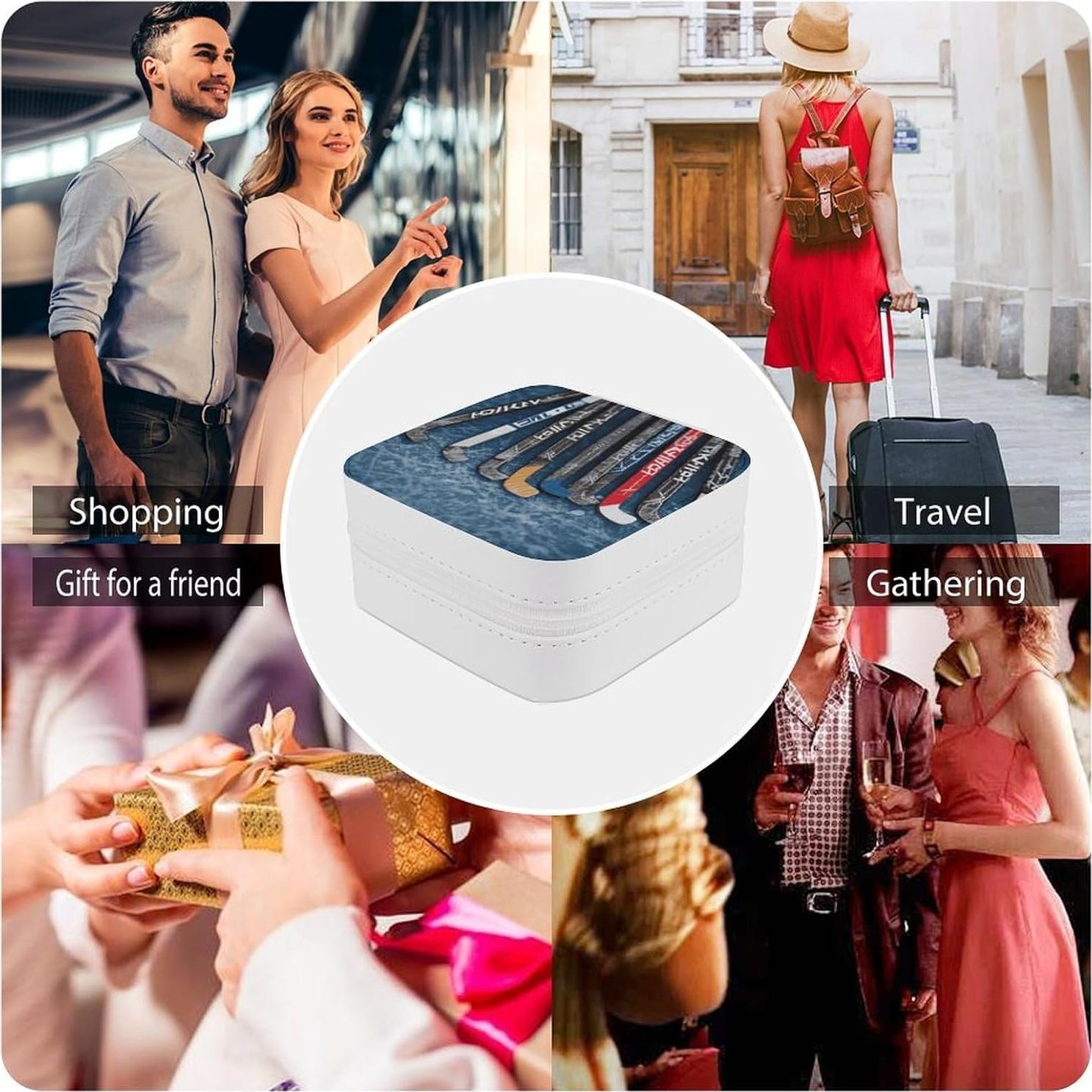 Caja de Joyería de Viaje Ouyniei Cuadrada 9.9x9.9cm PU