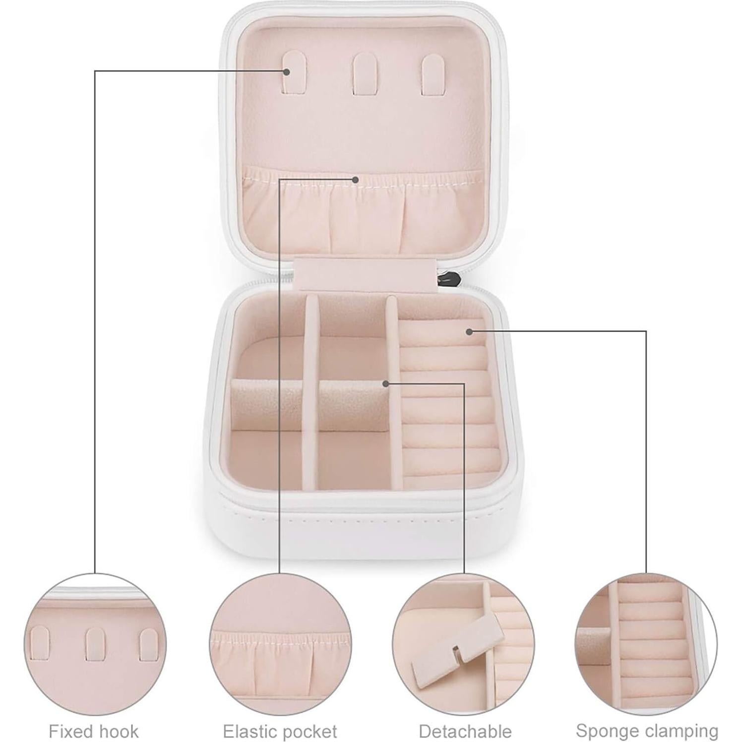 Caja de Joyería de Viaje Ouyniei Cuadrada 9.9x9.9cm PU