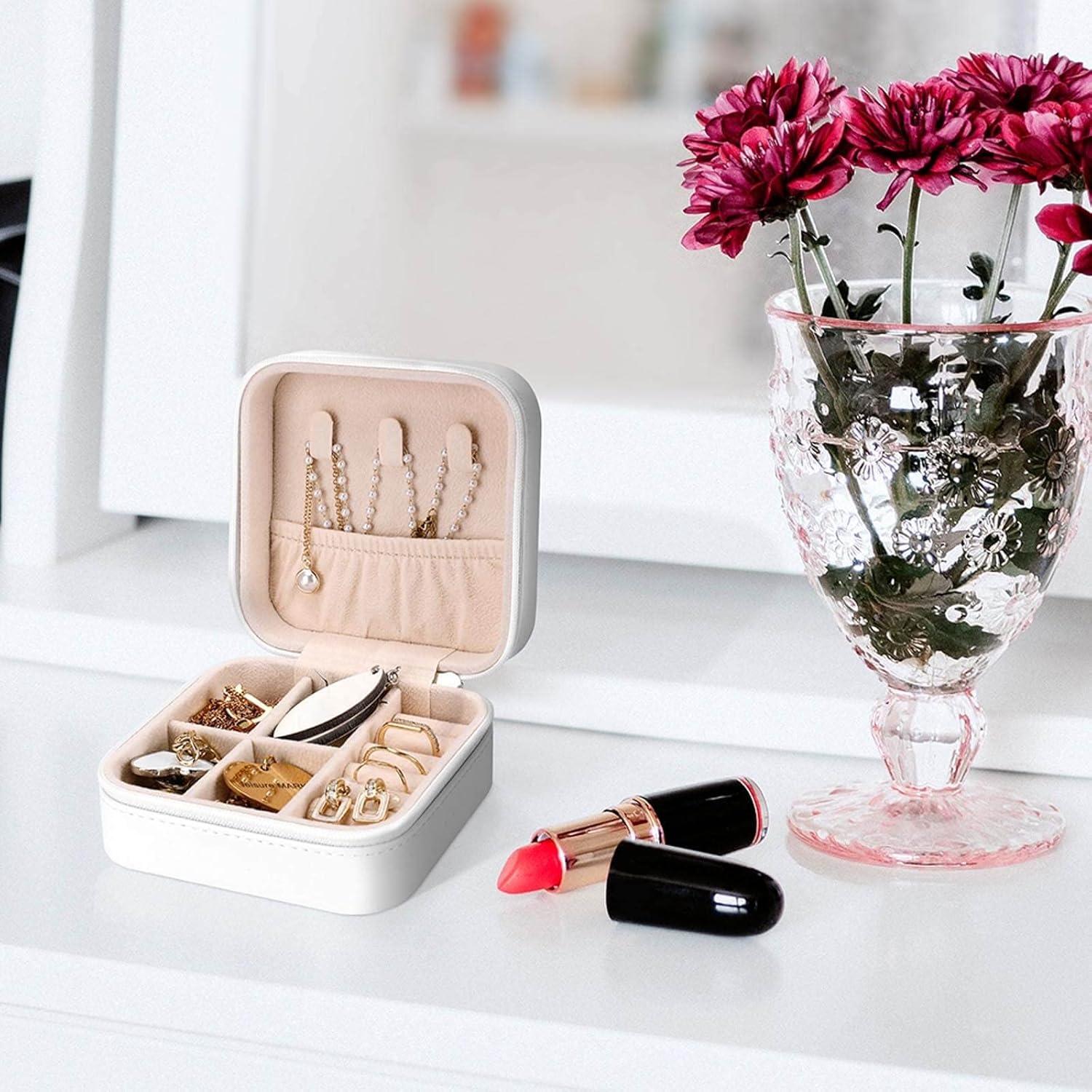 Caja de Joyería de Viaje Ouyniei Cuadrada 9.9x9.9cm PU