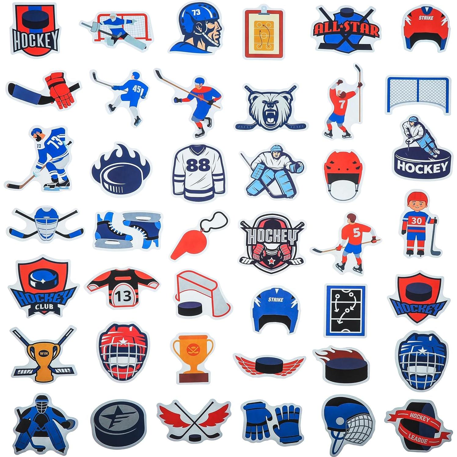Paquete de 100 Calcomanías de Hockey Cleverplay Impermeables