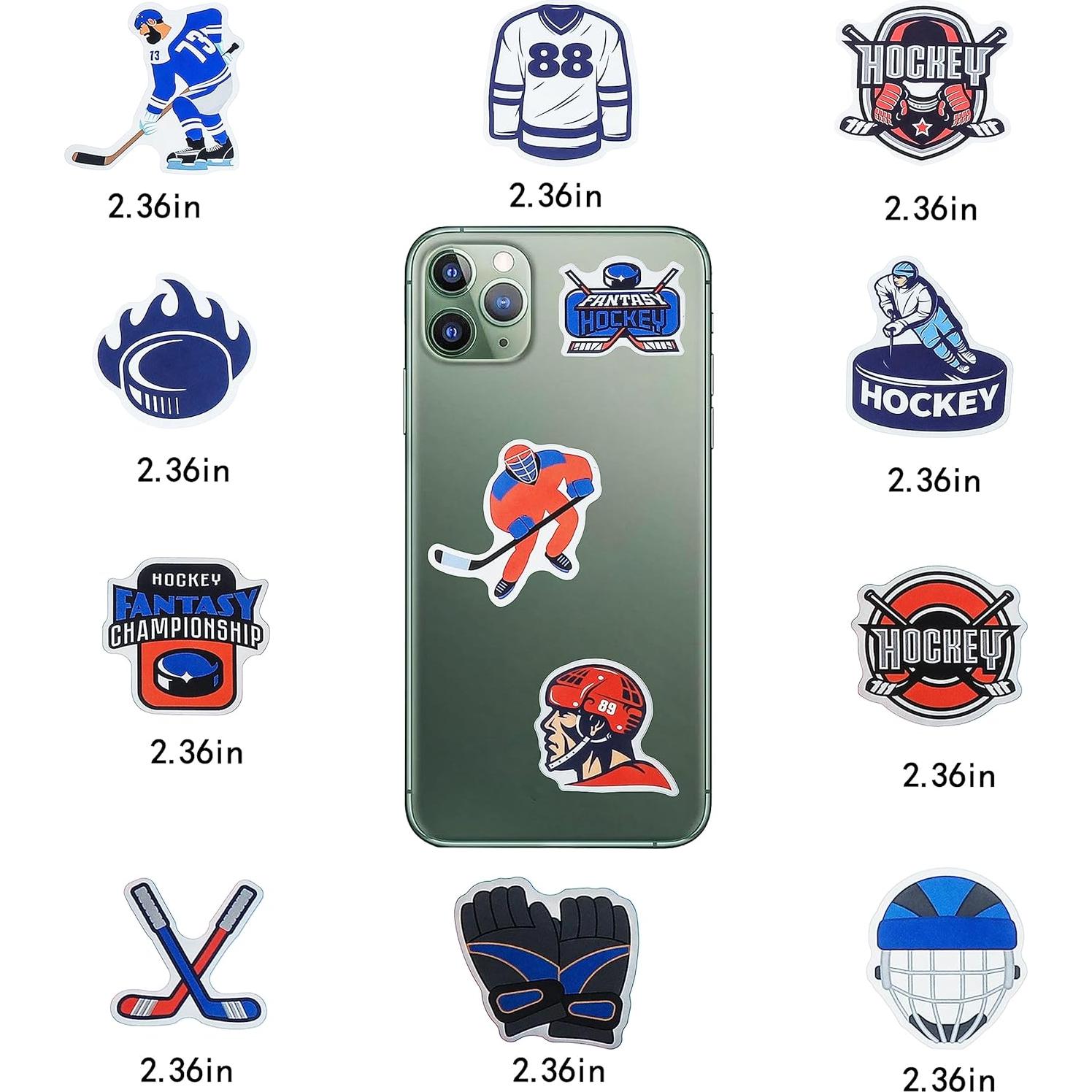 Paquete de 100 Calcomanías de Hockey Cleverplay Impermeables