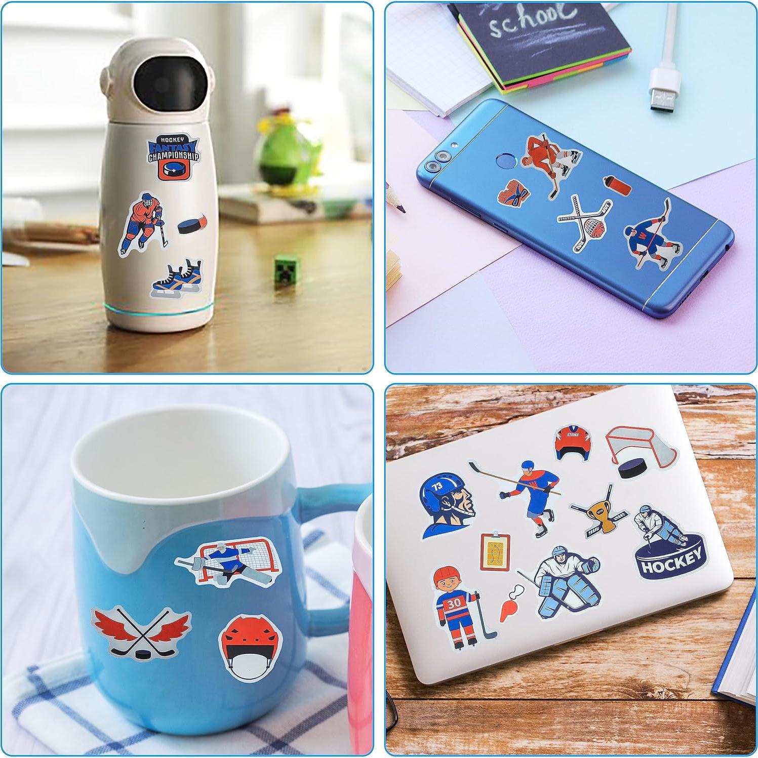 Paquete de 100 Calcomanías de Hockey Cleverplay Impermeables
