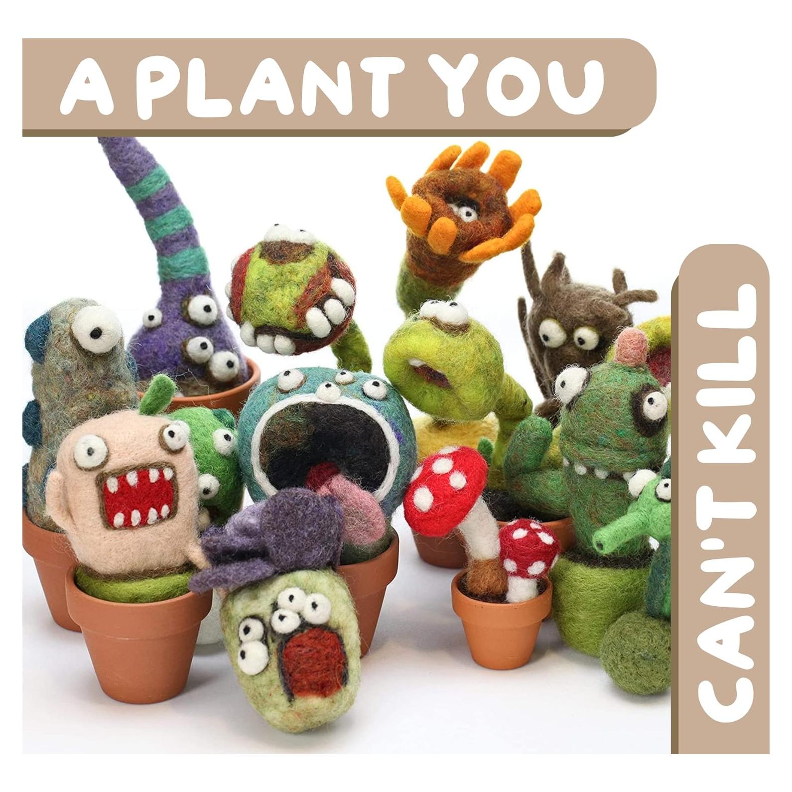 Kit de Fieltro de Aguja Woolbuddy - Cactus Monstruo para Adultos