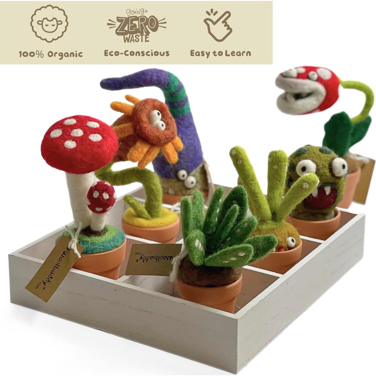 Kit de Fieltro de Aguja Woolbuddy - Cactus Monstruo para Adultos