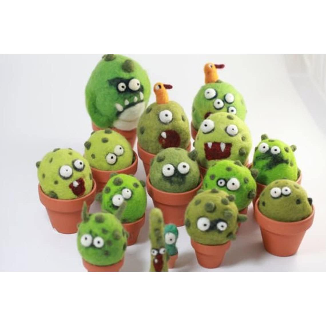 Kit de Fieltro de Aguja Woolbuddy - Cactus Monstruo para Adultos