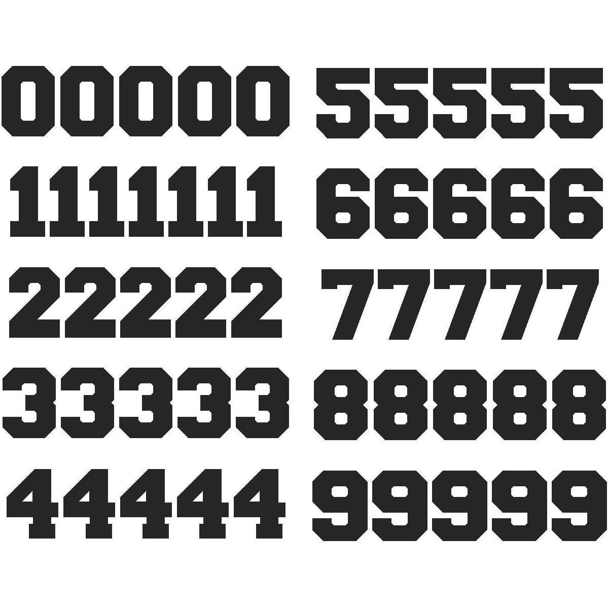 Números para Casco Deportivo Chalkallaboutit 1" Vinilo Plata