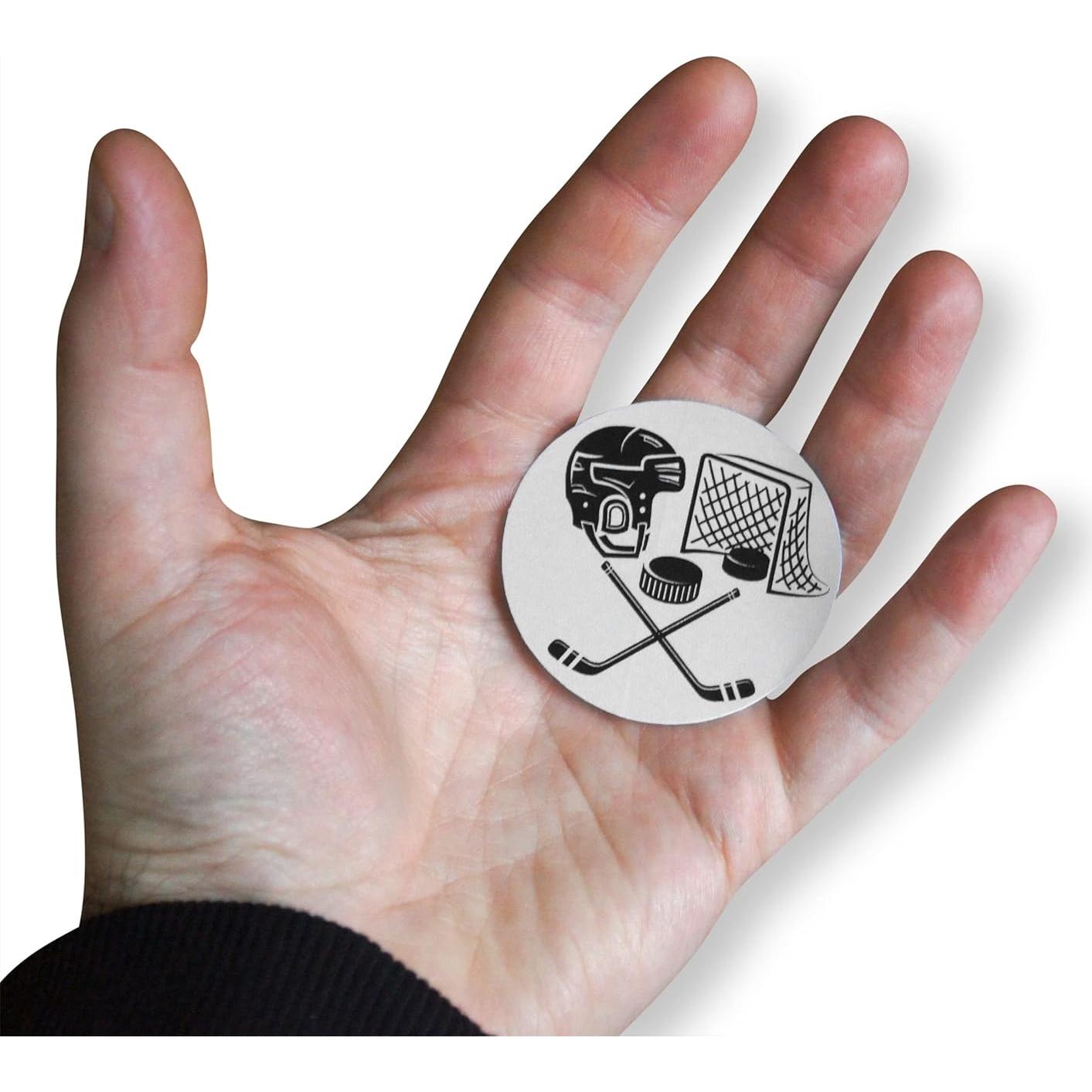 Calcomanías de Hockey Novel Merk - 20 Piezas 5.08 cm Impermeables