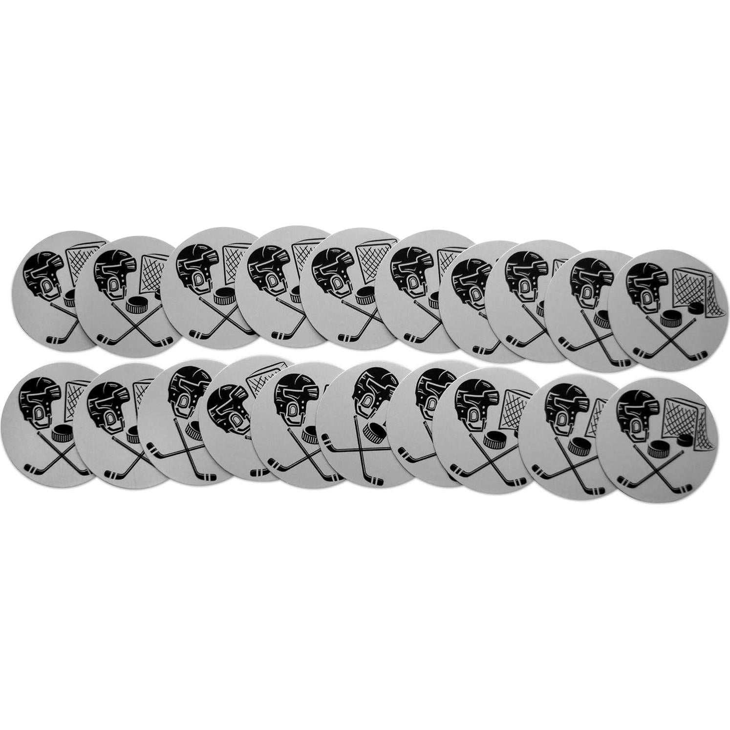 Calcomanías de Hockey Novel Merk - 20 Piezas 5.08 cm Impermeables