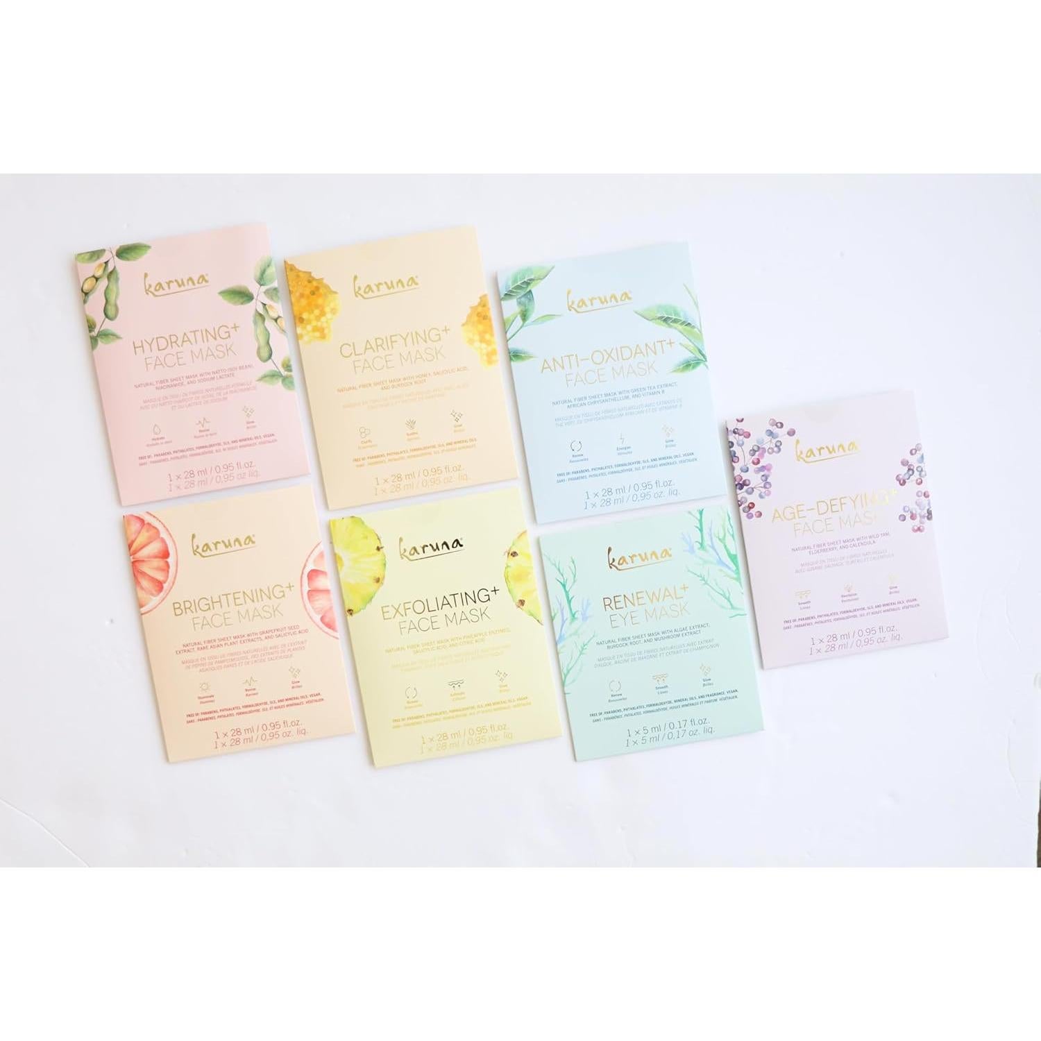 Mascarillas Karuna Skin - Conjunto 7 Piezas Hidratantes
