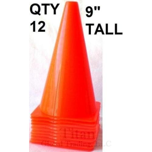 Conos de Tráfico Naranja BlueDot Trading 23 cm - 12 Piezas