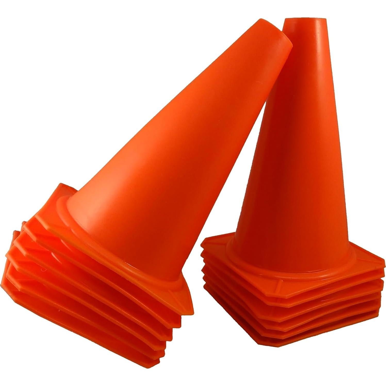 Conos de Tráfico Naranja BlueDot Trading 23 cm - 12 Piezas