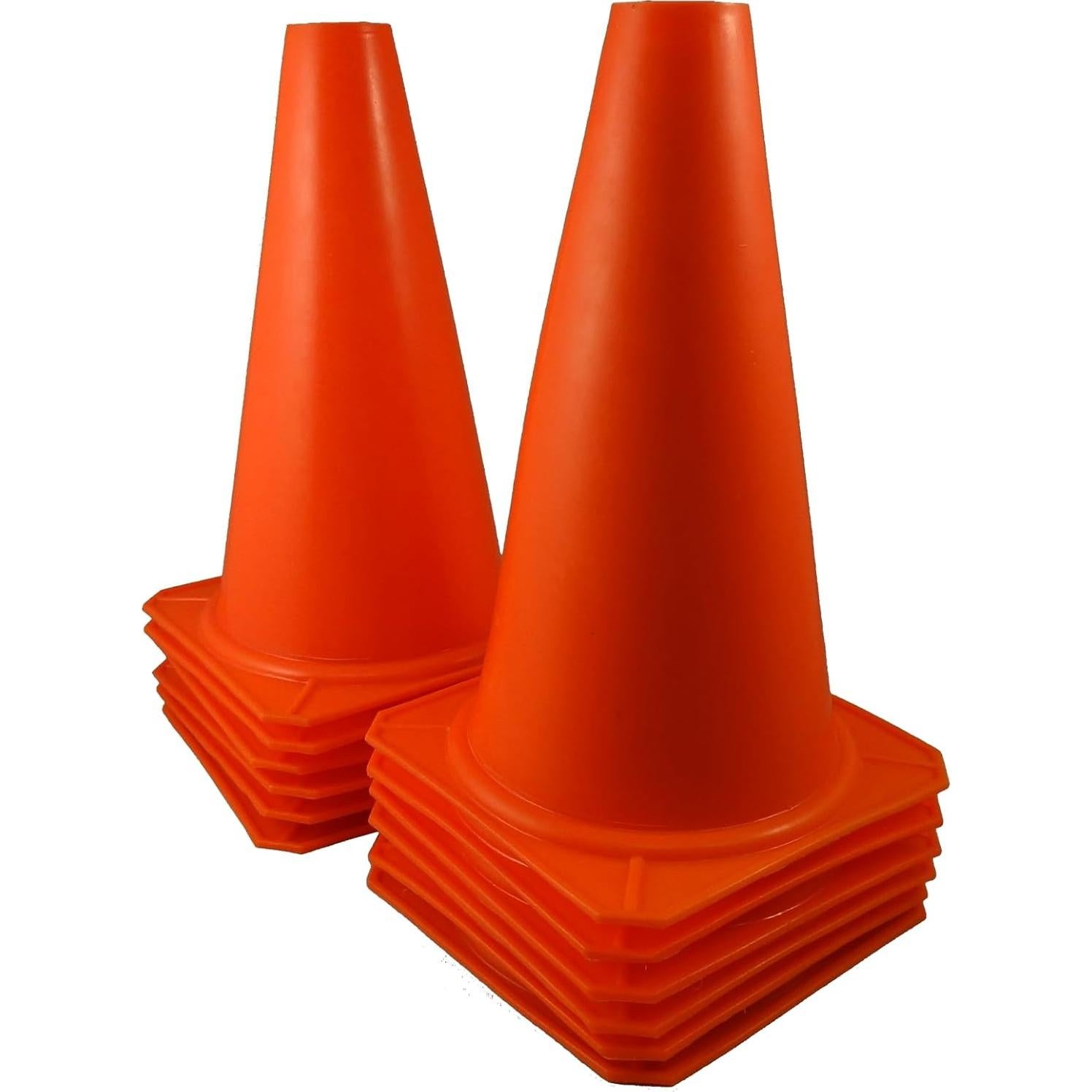 Conos de Tráfico Naranja BlueDot Trading 23 cm - 12 Piezas