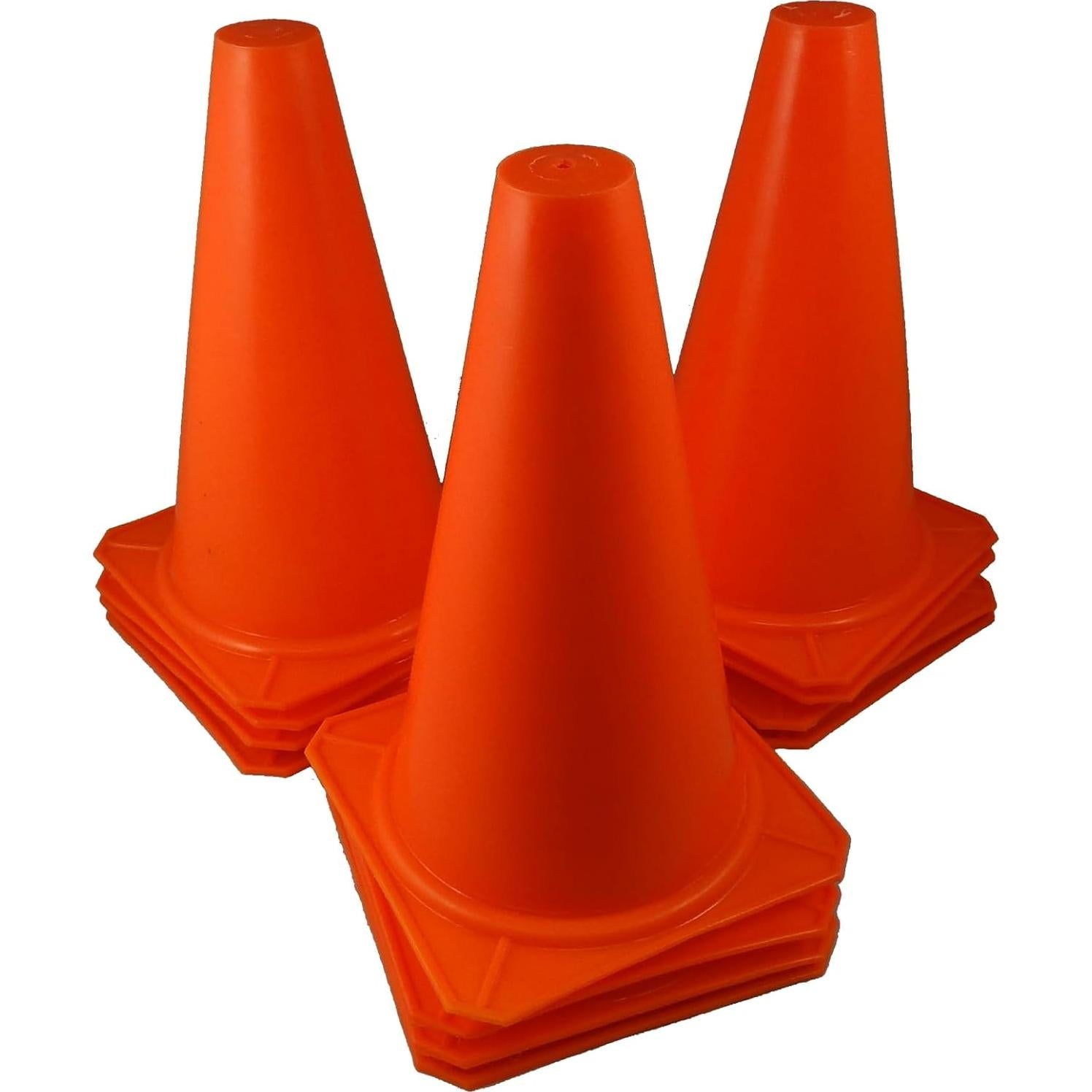 Conos de Tráfico Naranja BlueDot Trading 23 cm - 12 Piezas