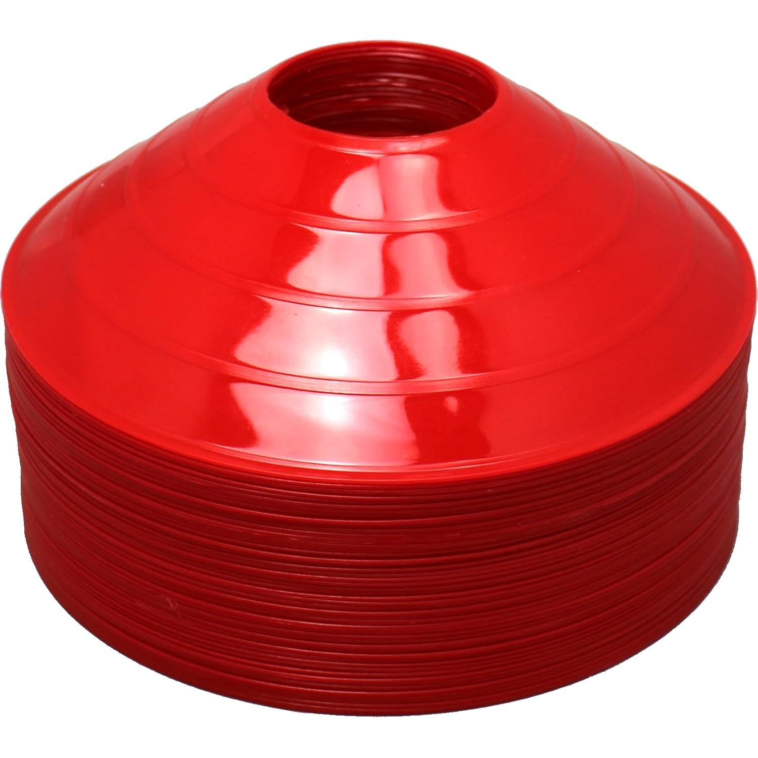 Conos de Disco Pro BlueDot Trading 50-Pack Alta Visibilidad Rojo