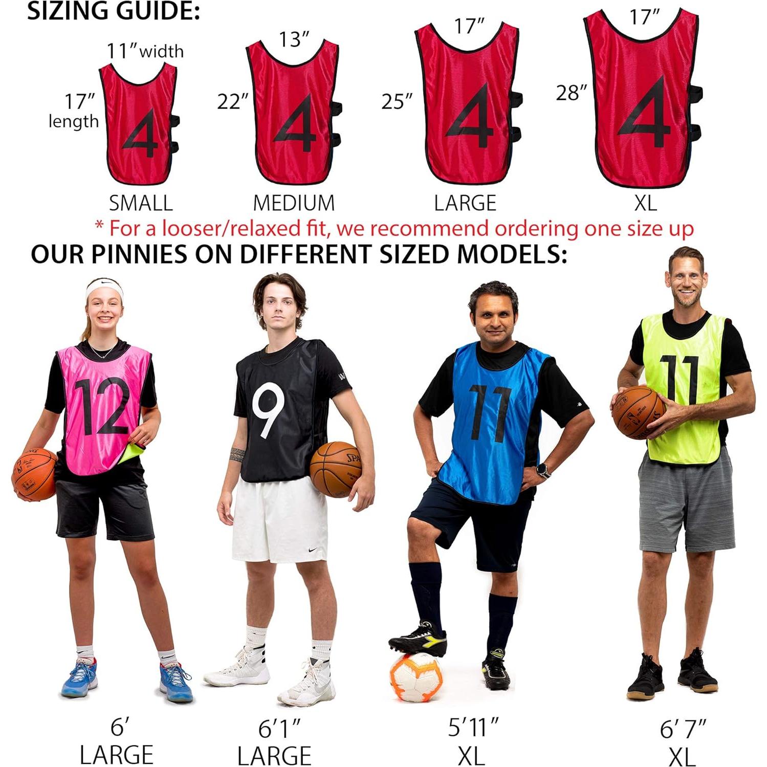 Chalecos Reversibles LVL10 Pro para Fútbol - Paquete de 6