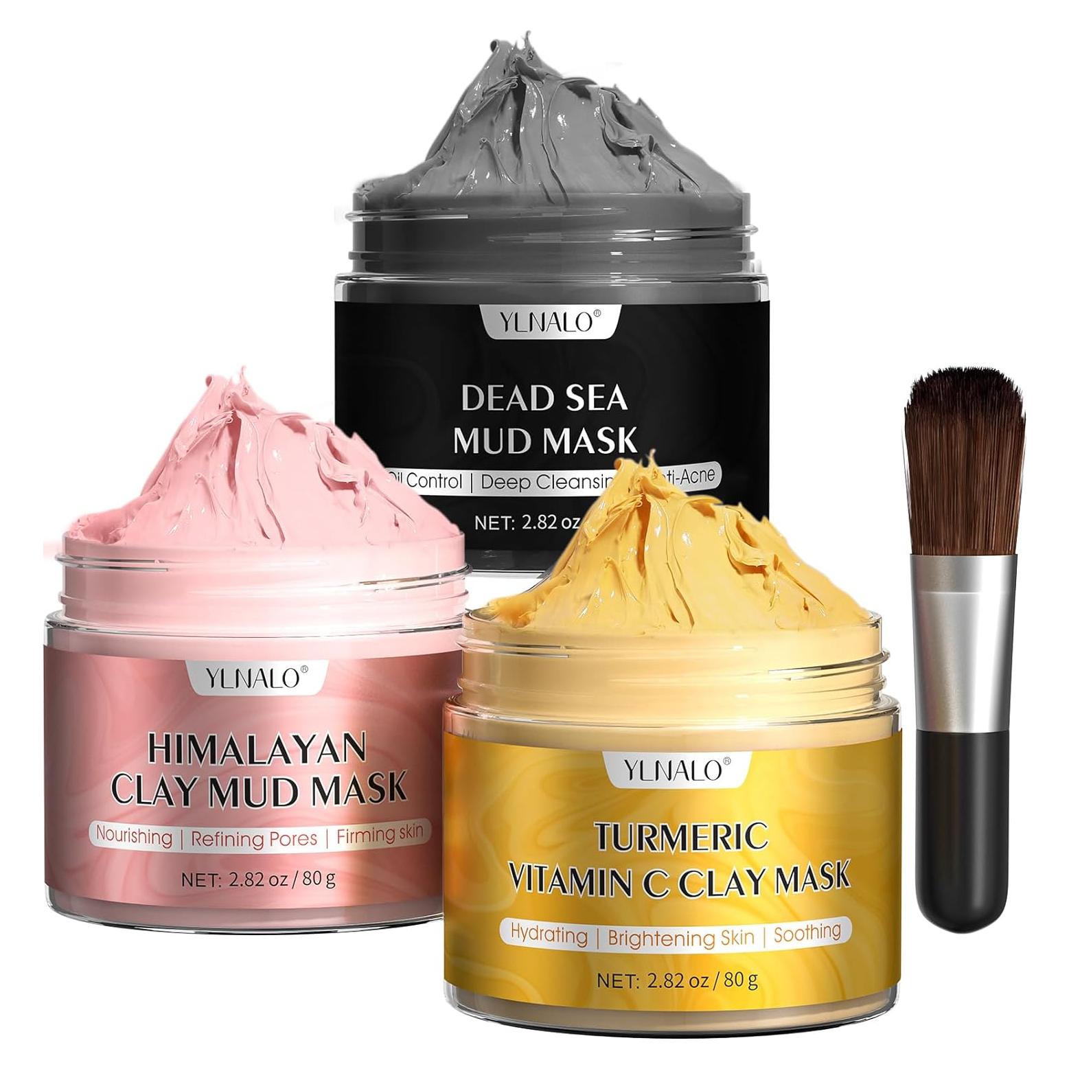 Juego de 3 Mascarillas Faciales YLNALO - Arcilla y Cúrcuma