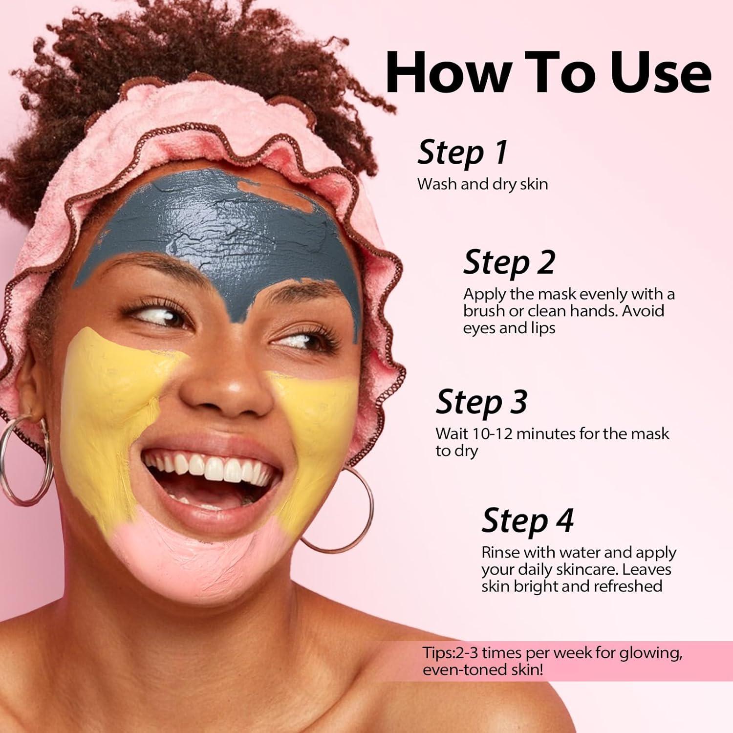 Juego de 3 Mascarillas Faciales YLNALO - Arcilla y Cúrcuma