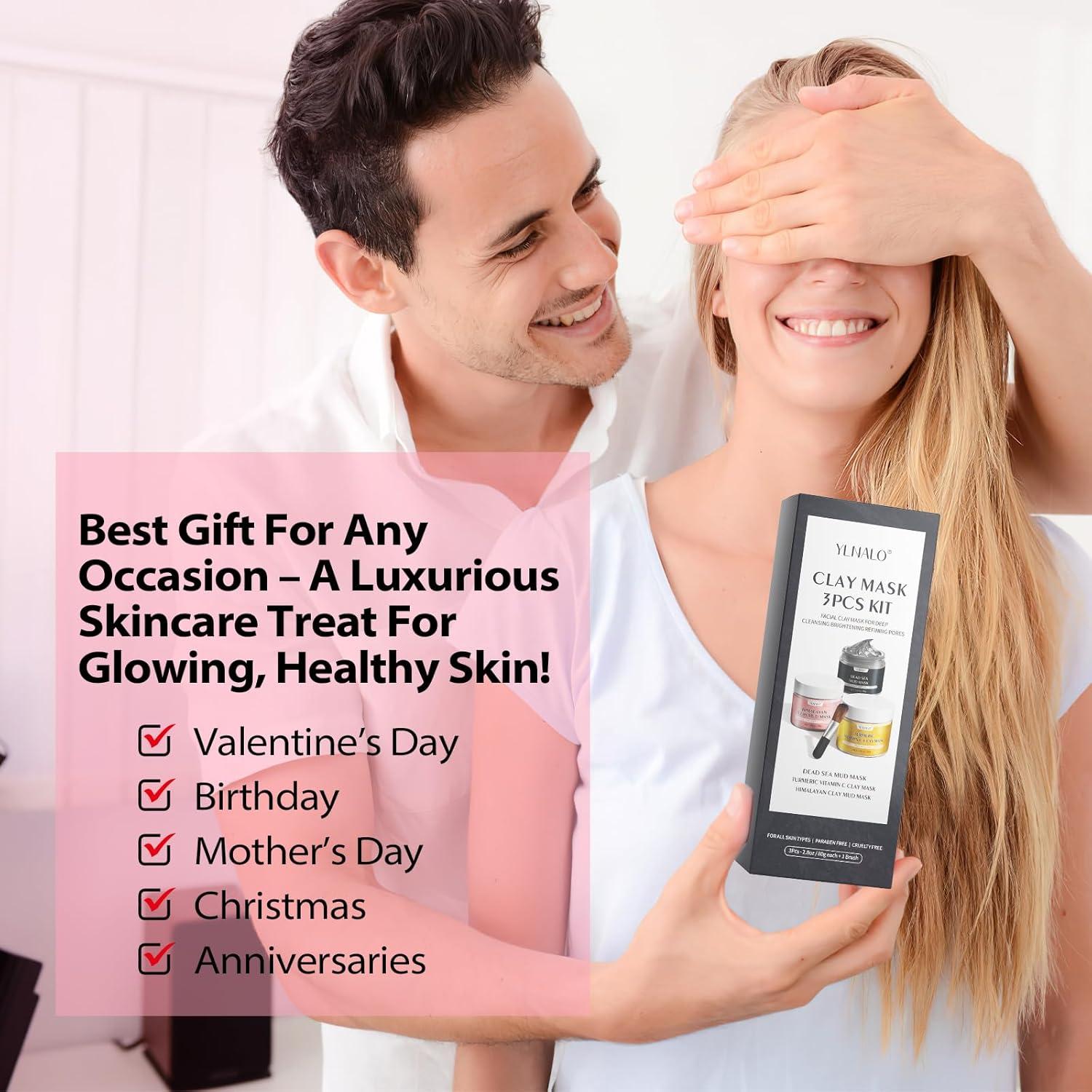 Juego de 3 Mascarillas Faciales YLNALO - Arcilla y Cúrcuma