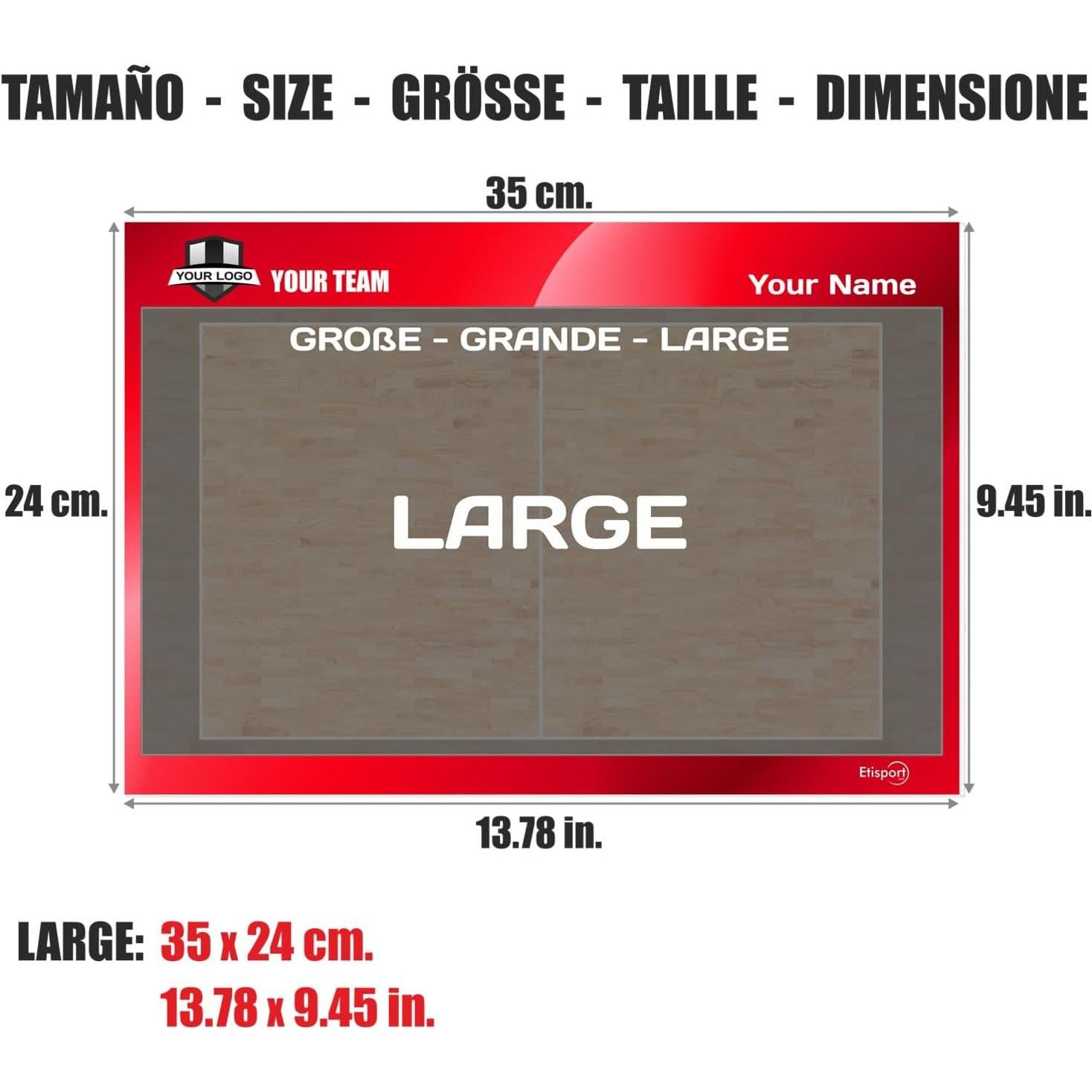 Tablero Táctico Doble Cara Etisport 35x24cm Personalizado
