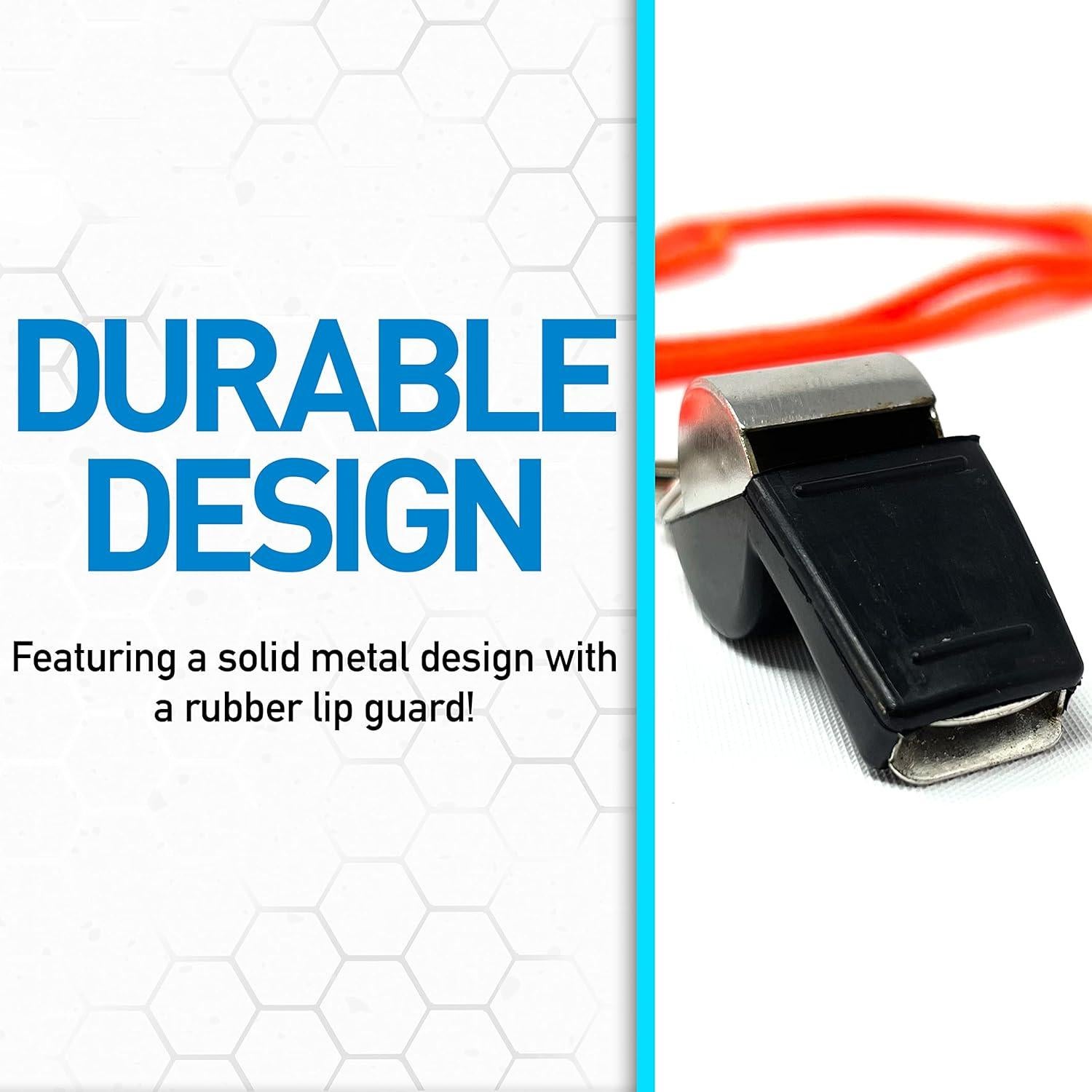 Silbato Metálico Franklin Sports con Protector de Labios