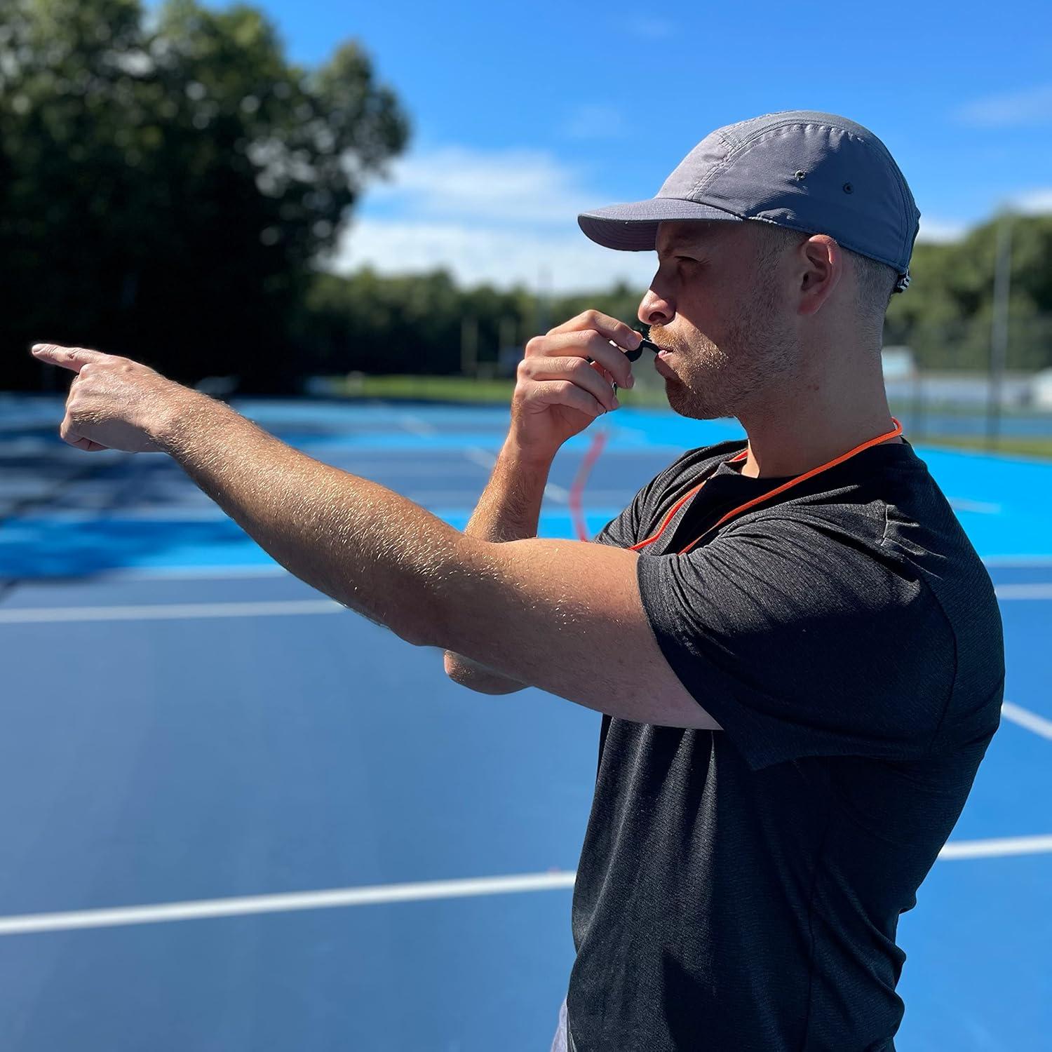 Silbato Metálico Franklin Sports con Protector de Labios